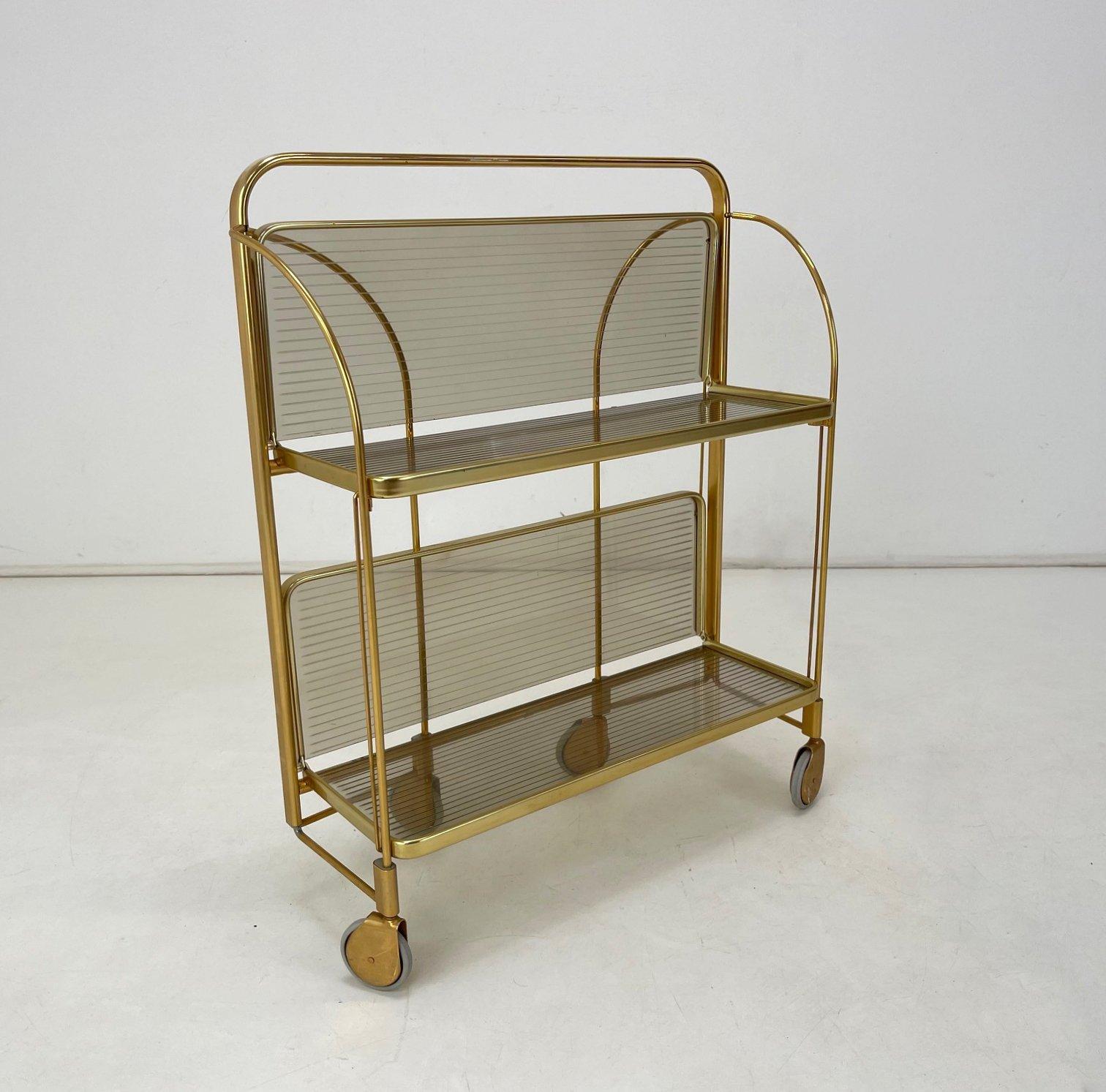 Mid-Century Modern Chariot de service pliant vintage, années 1960 en vente