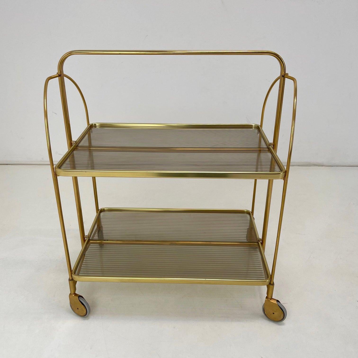 German Vintage Folding Serving Cart, 1960's For Sale