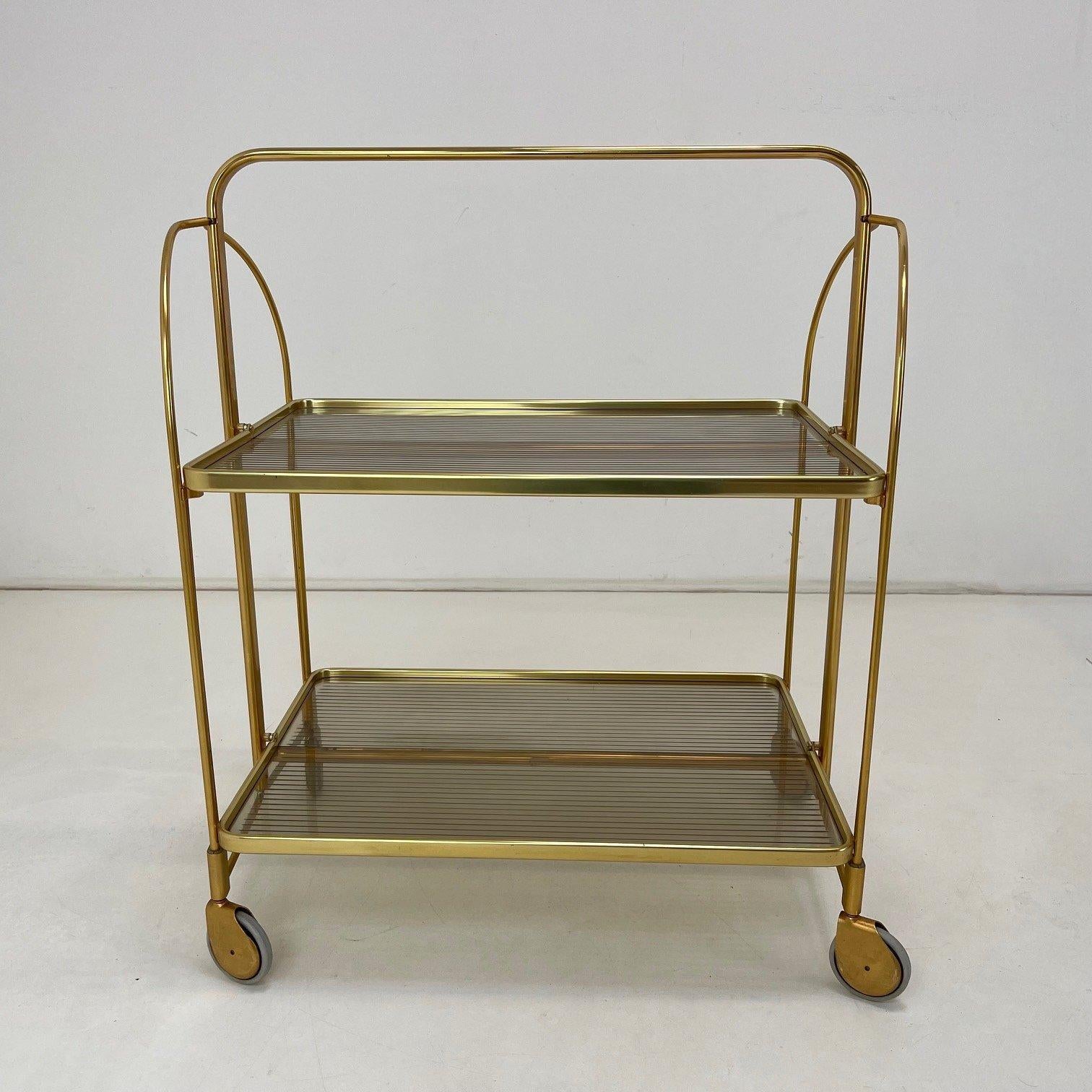 Vintage-Servierwagen, klappbar, 1960er-Jahre im Zustand „Gut“ im Angebot in Praha, CZ