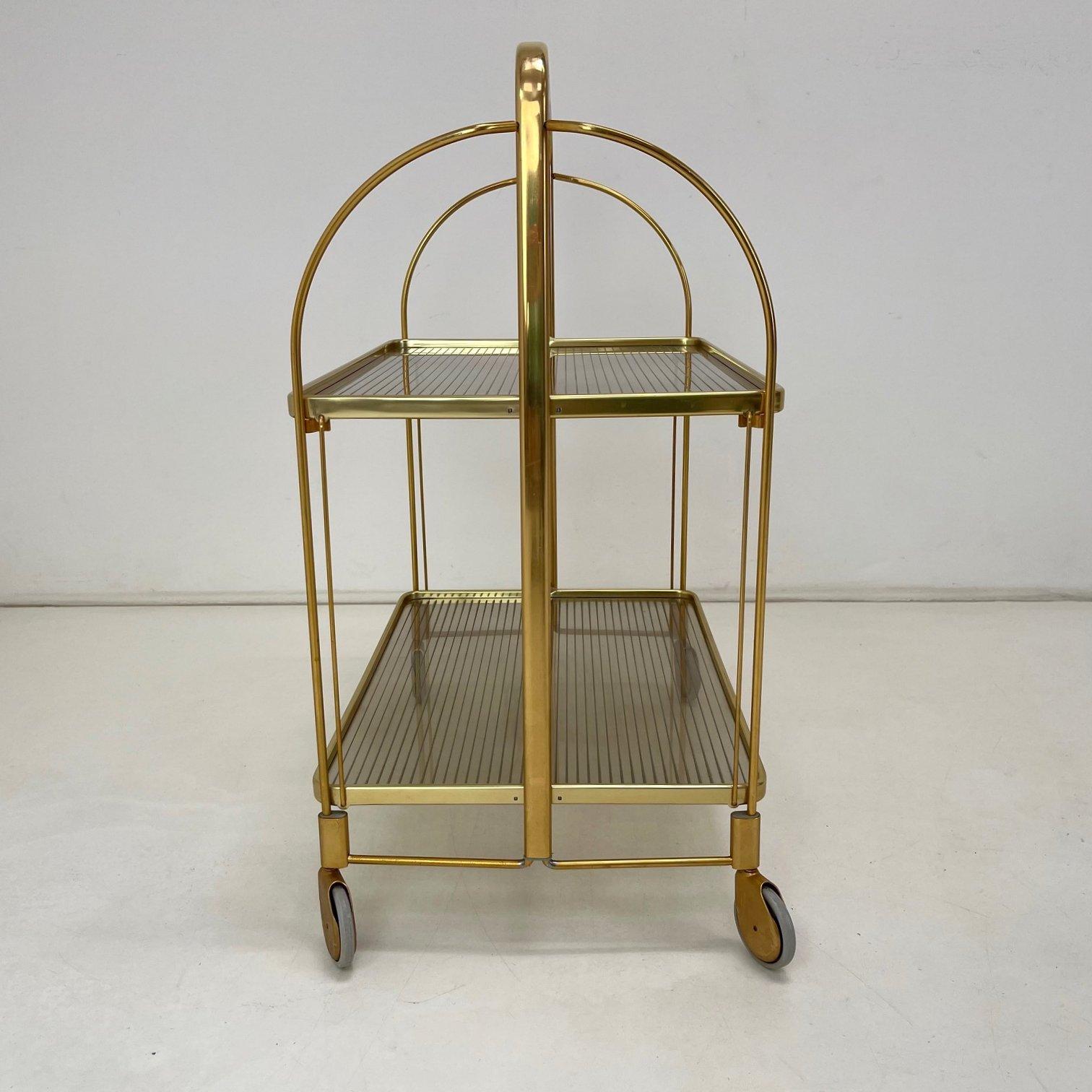 Metal Vintage Folding Serving Cart, 1960's For Sale