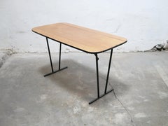 Vintage folding table in wood and metal