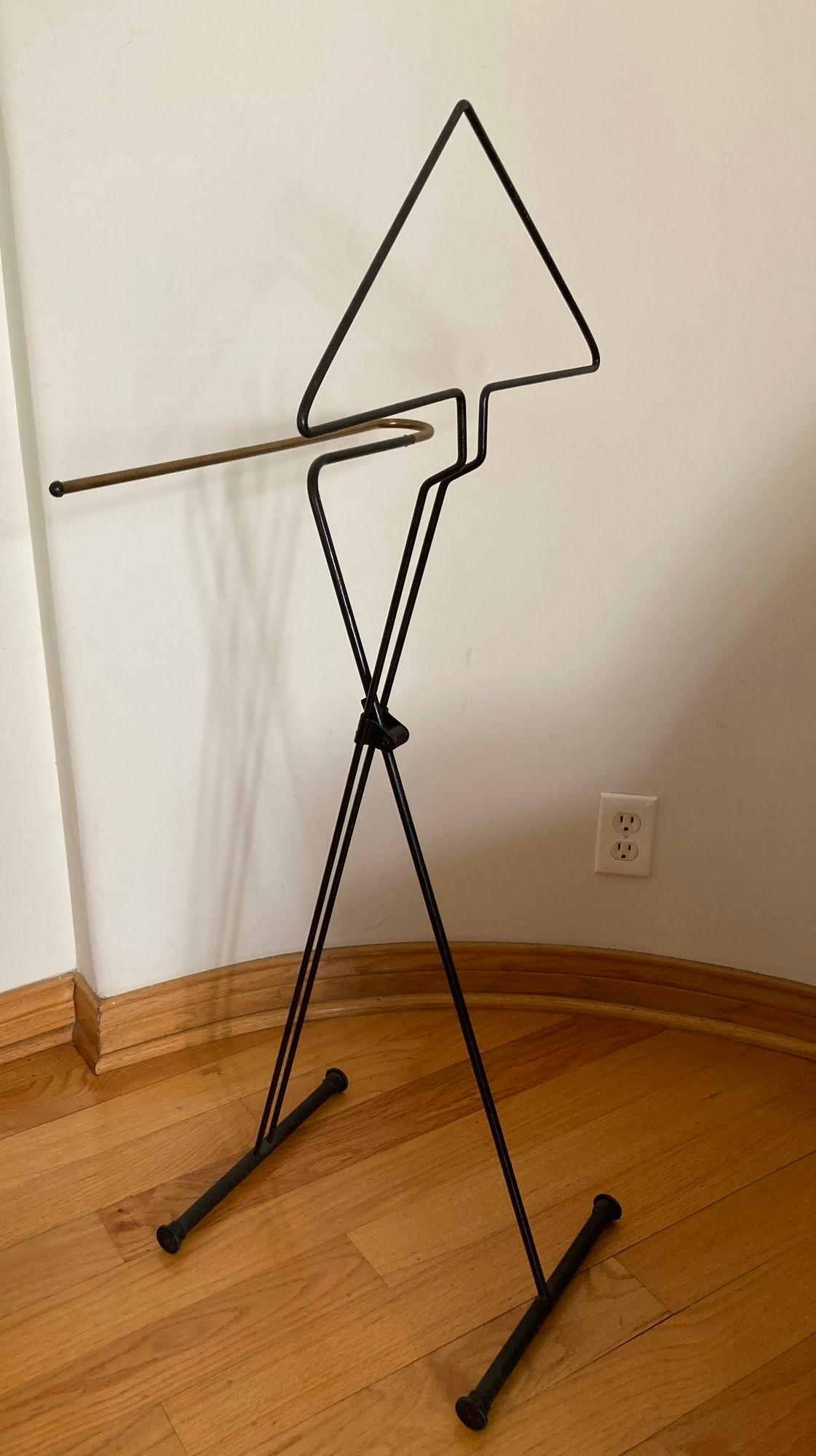 Vintage Folding Valet Metall Stand von Fratelli Reguitti 1950s im Angebot 12