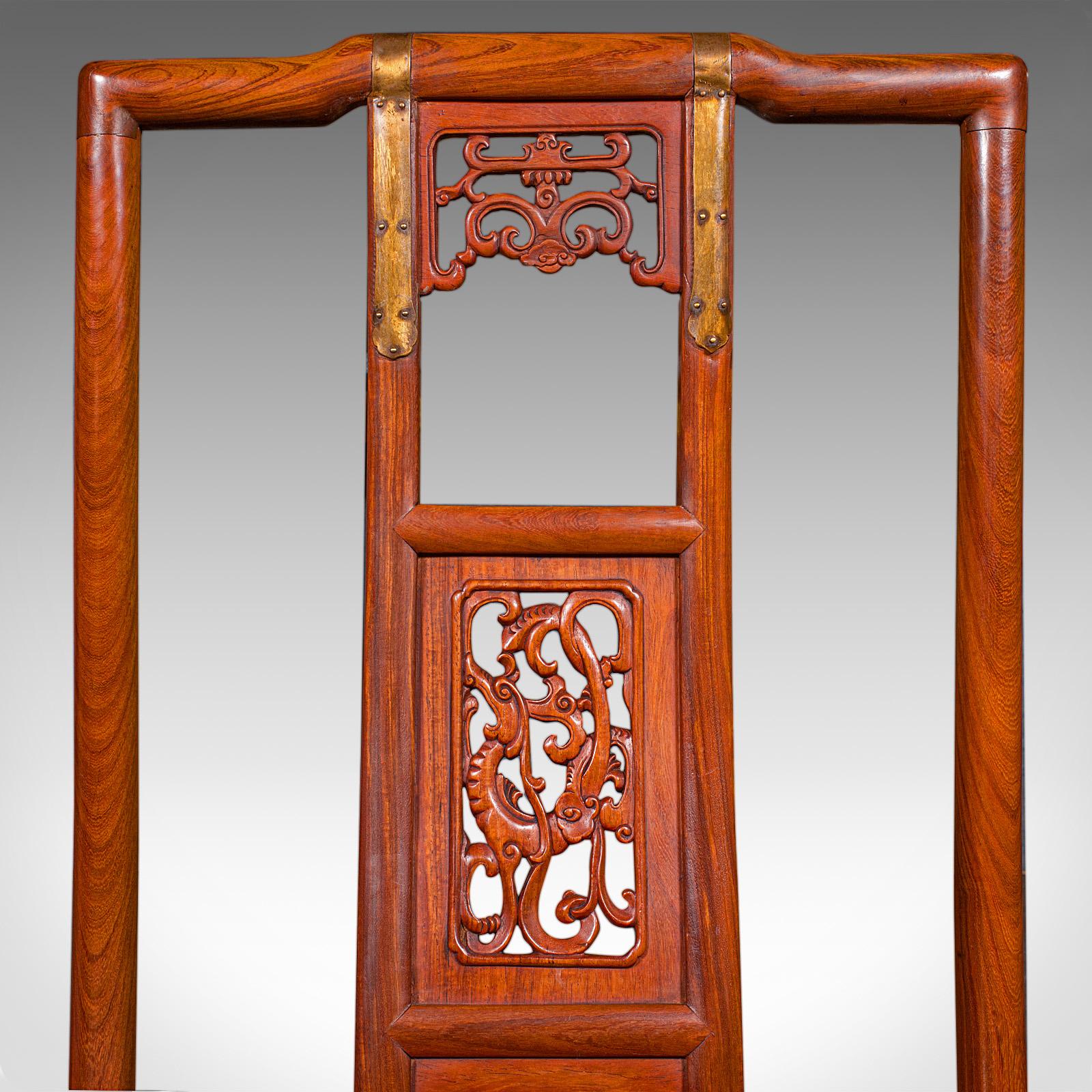 Klappbarer Veranda-Stuhl, orientalischer, Kampagnen-Sitz aus Teakholz, Art déco, um 1930 im Angebot 1