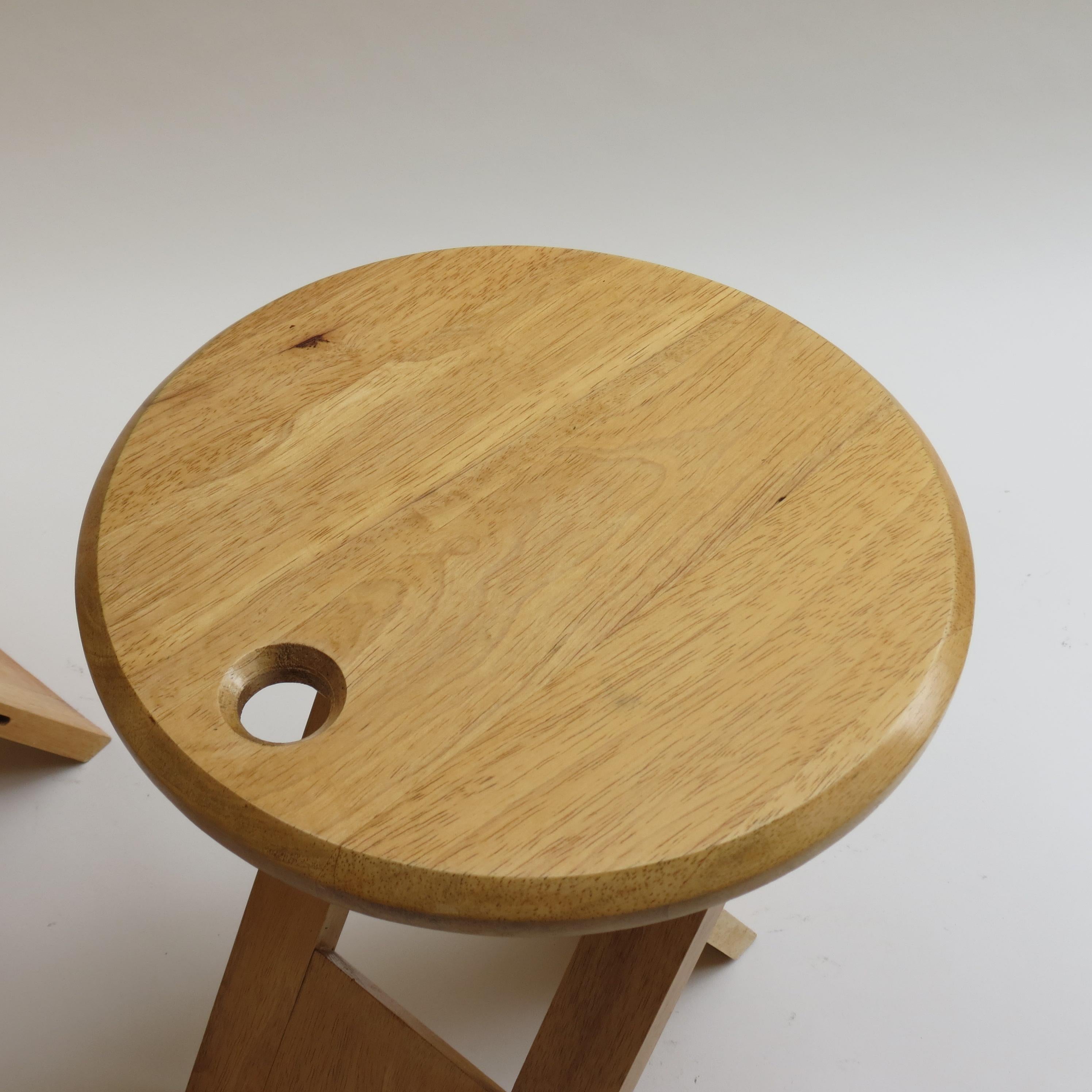 wooden foldable stool