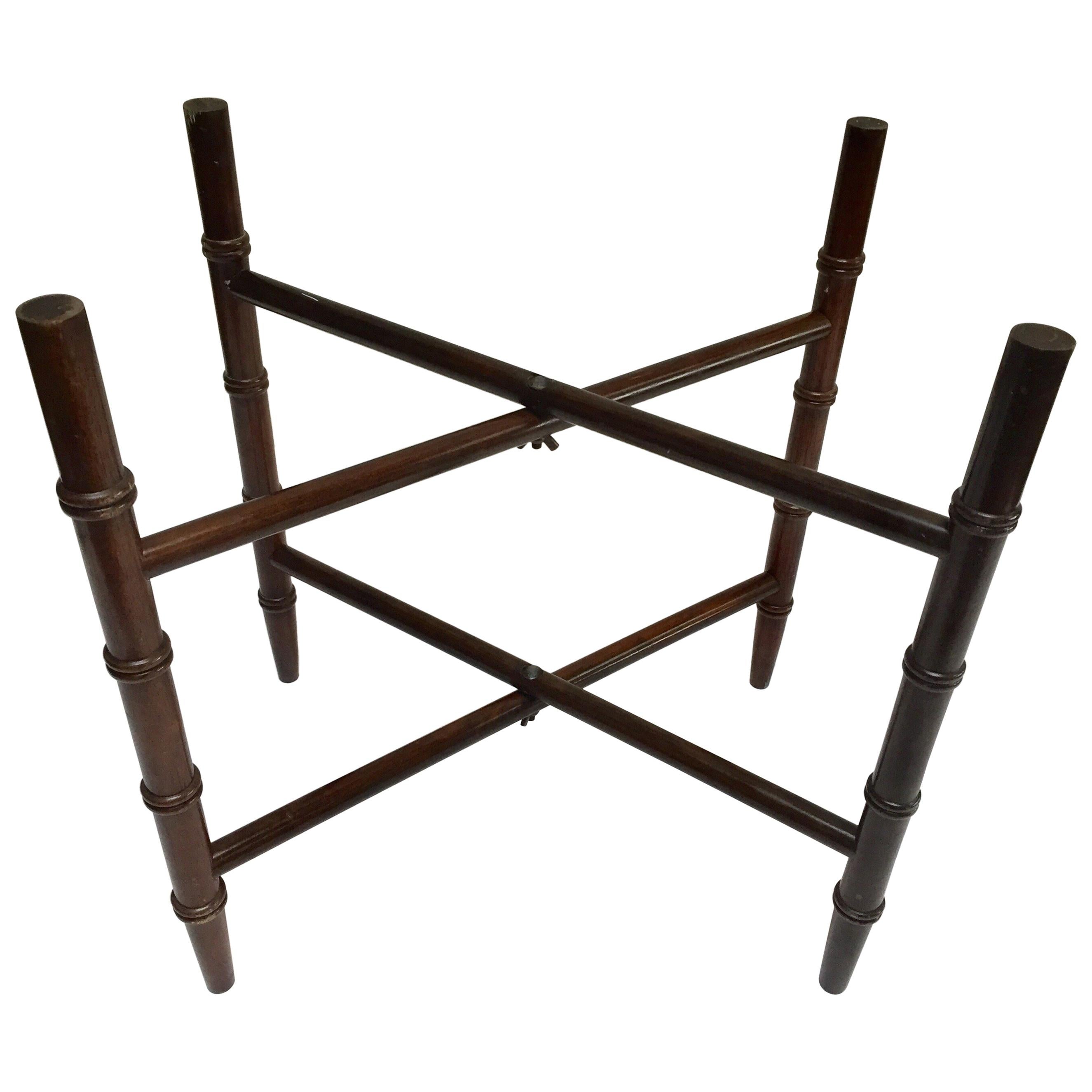 Vintage Folding Wooden Tray Table Stand