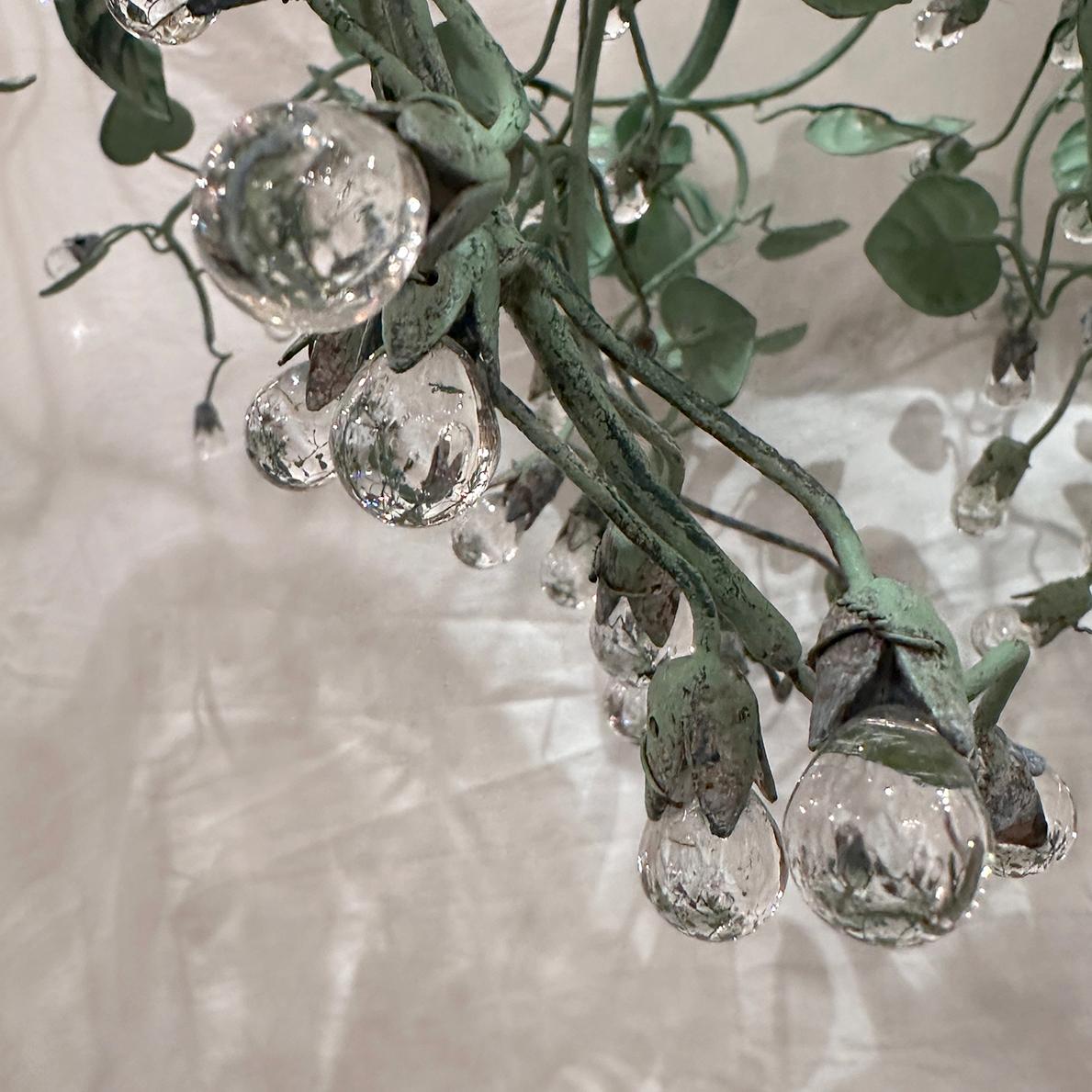 Lampadario con fogliame vintage in vendita 6