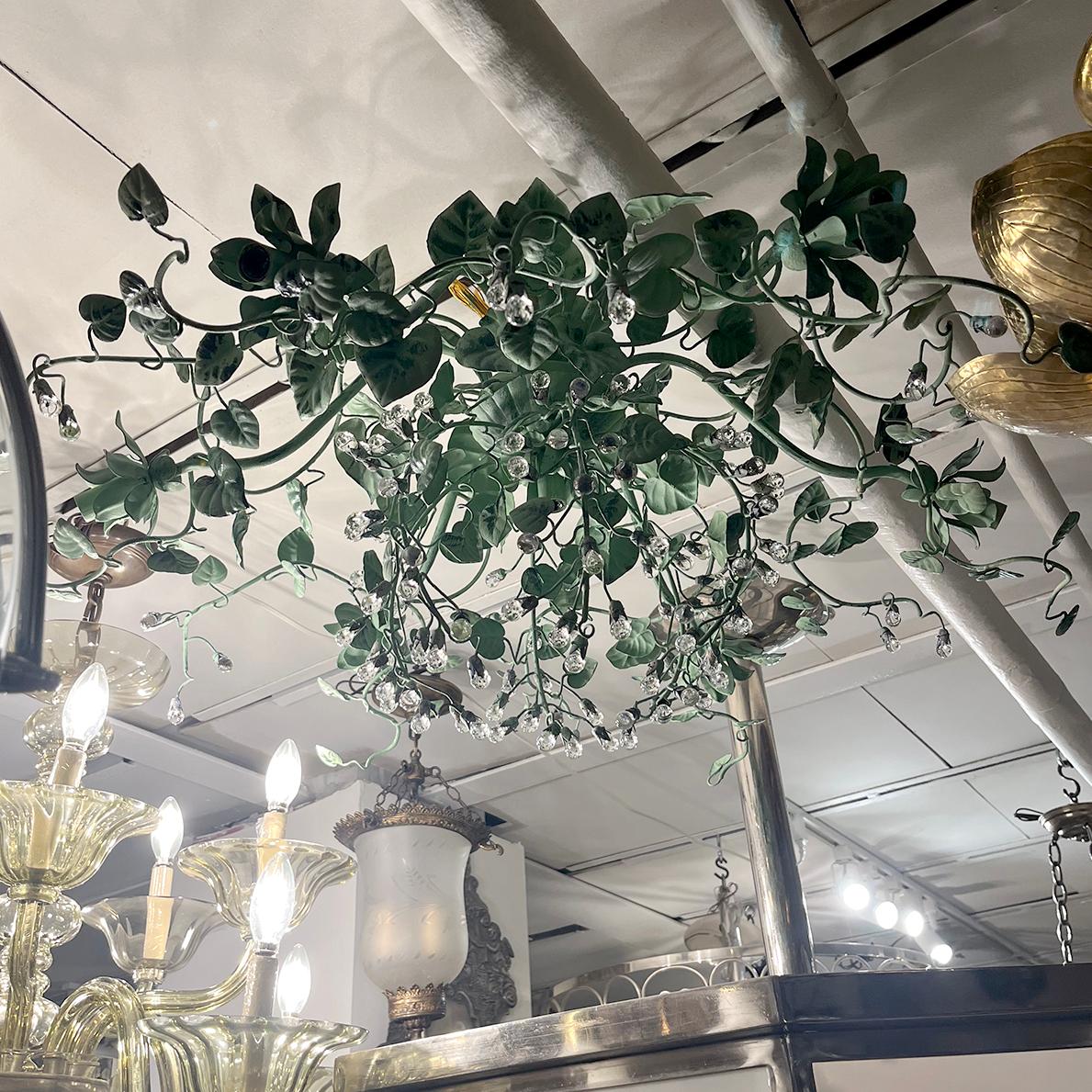 Lampadario con fogliame vintage in vendita 9
