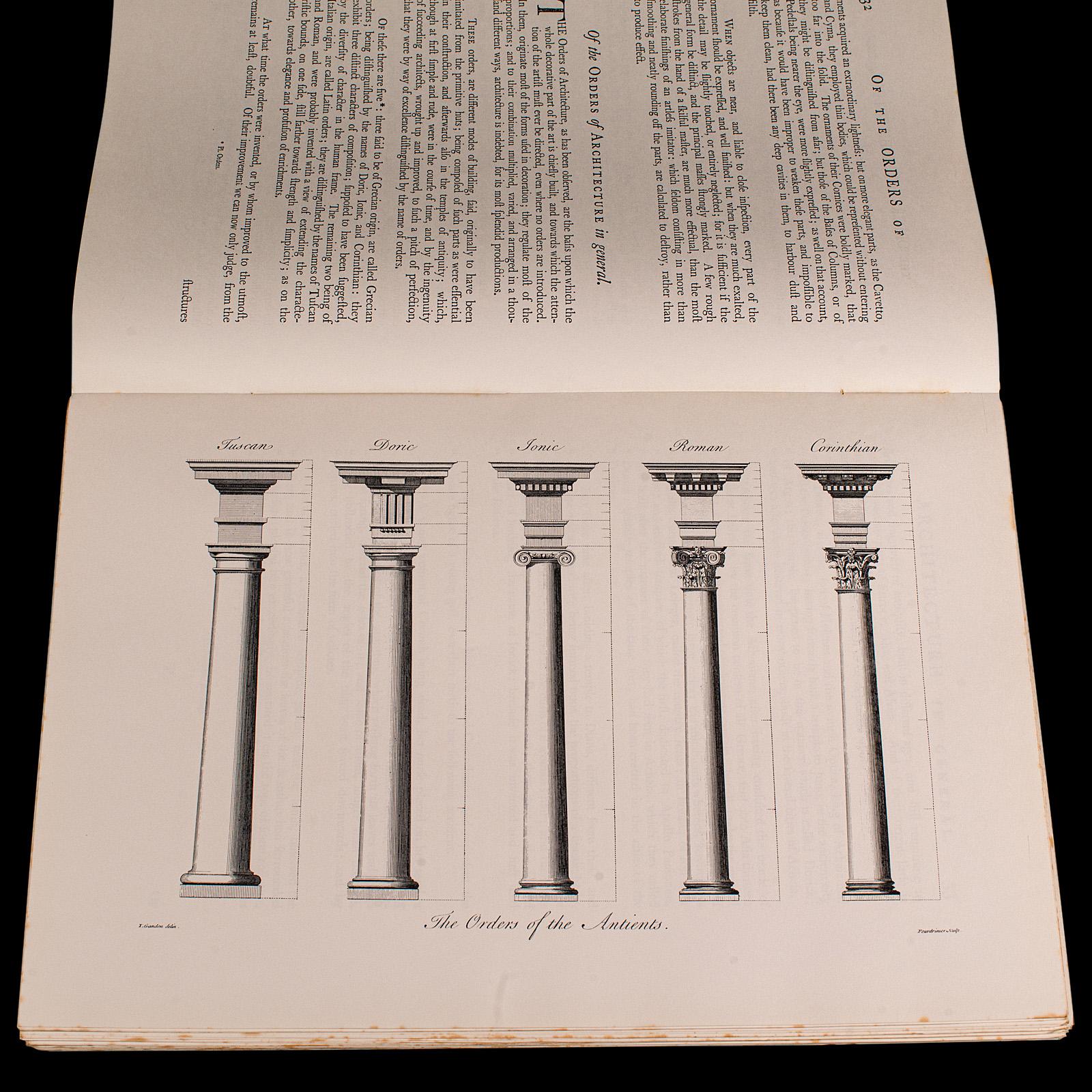 Vintage Folio, Architecture civile, Anglais, Sir William Chambers, Reproduction Bon état - En vente à Hele, Devon, GB