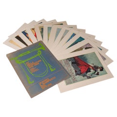 Vintage Folio of 12 Posters, Italian, Prints, WWI Propaganda, Art Exhibition Set