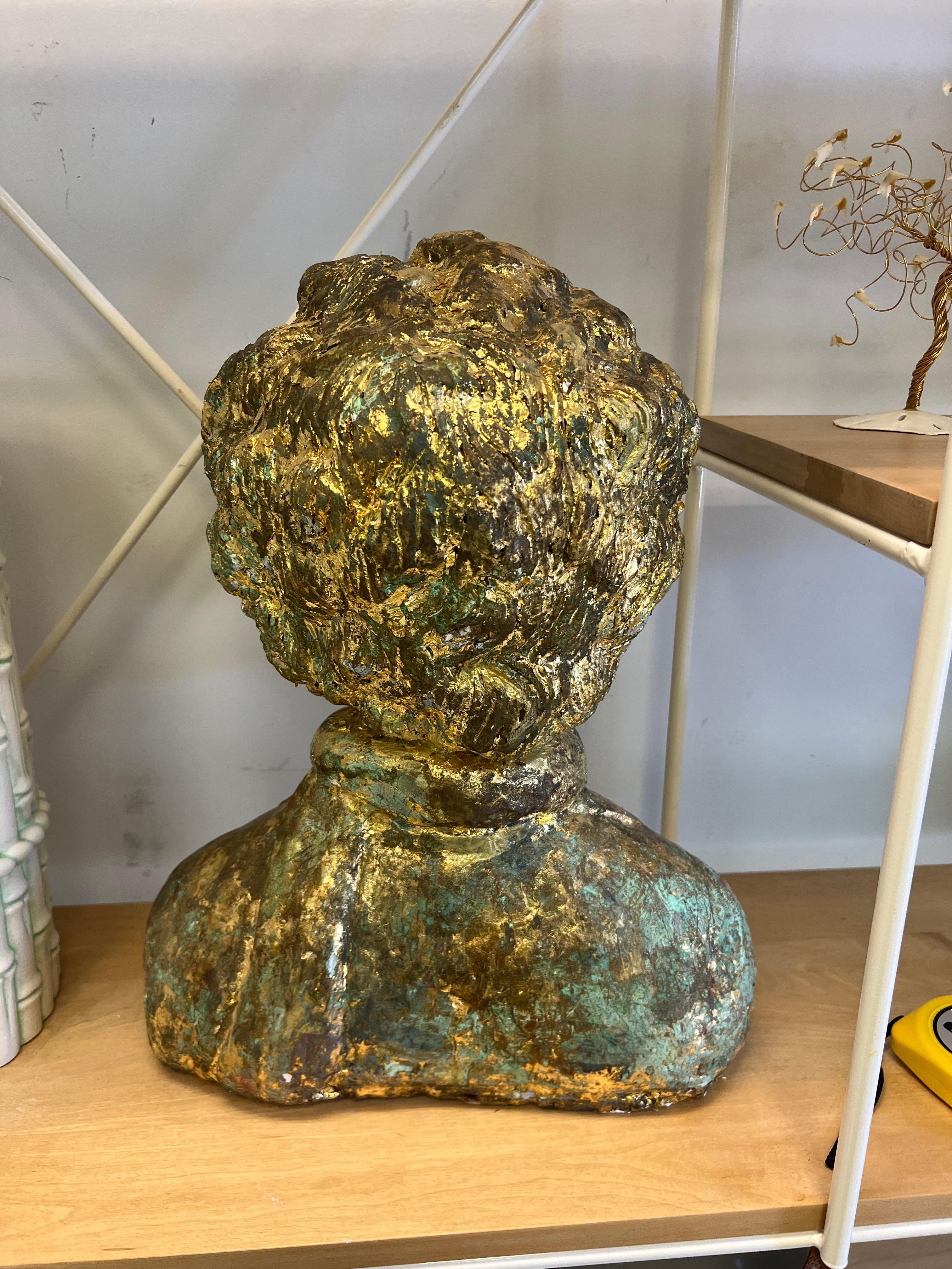 Vintage Folk Art Bob Dylan Bust 3