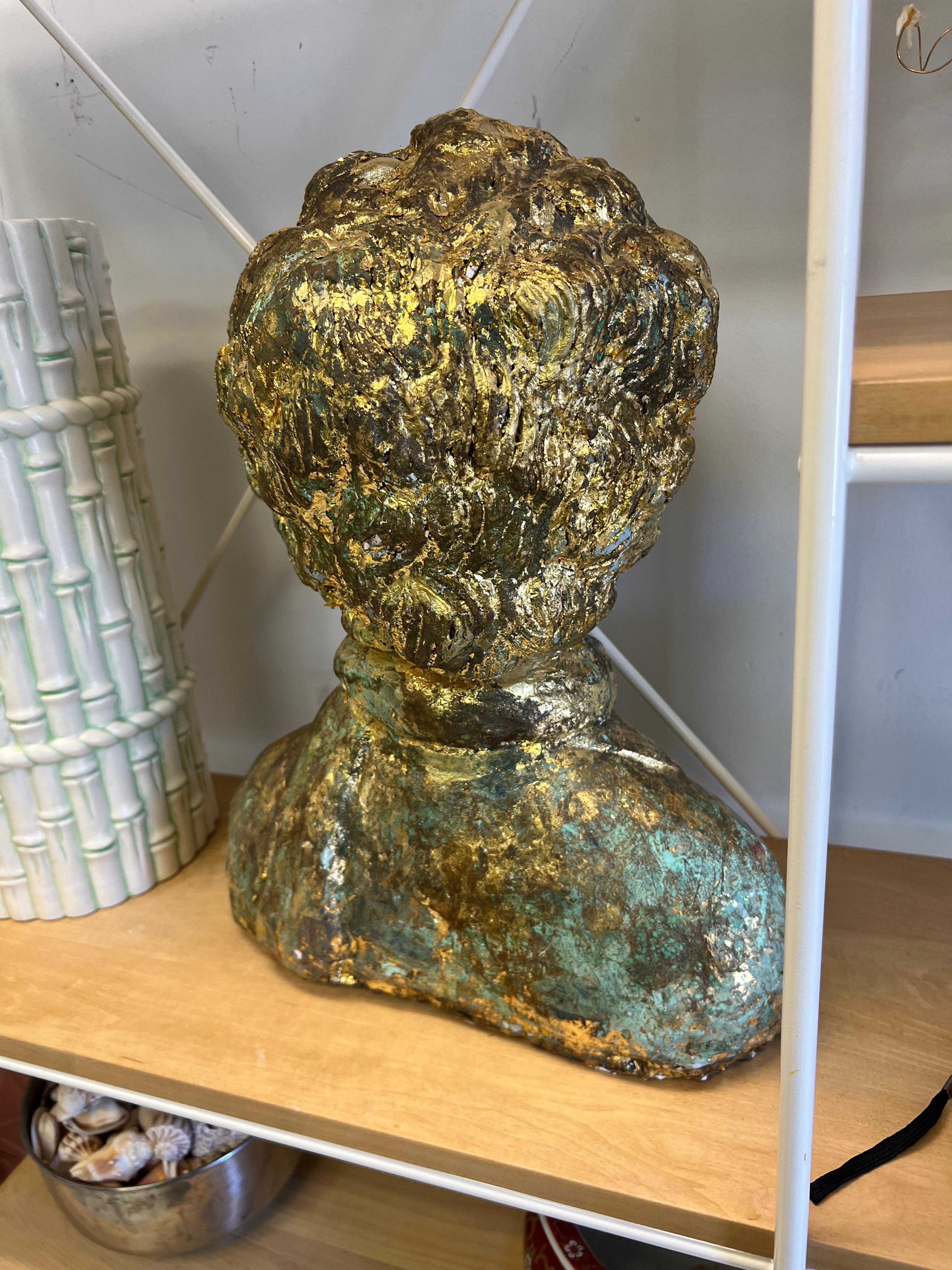 Vintage Folk Art Bob Dylan Bust 4