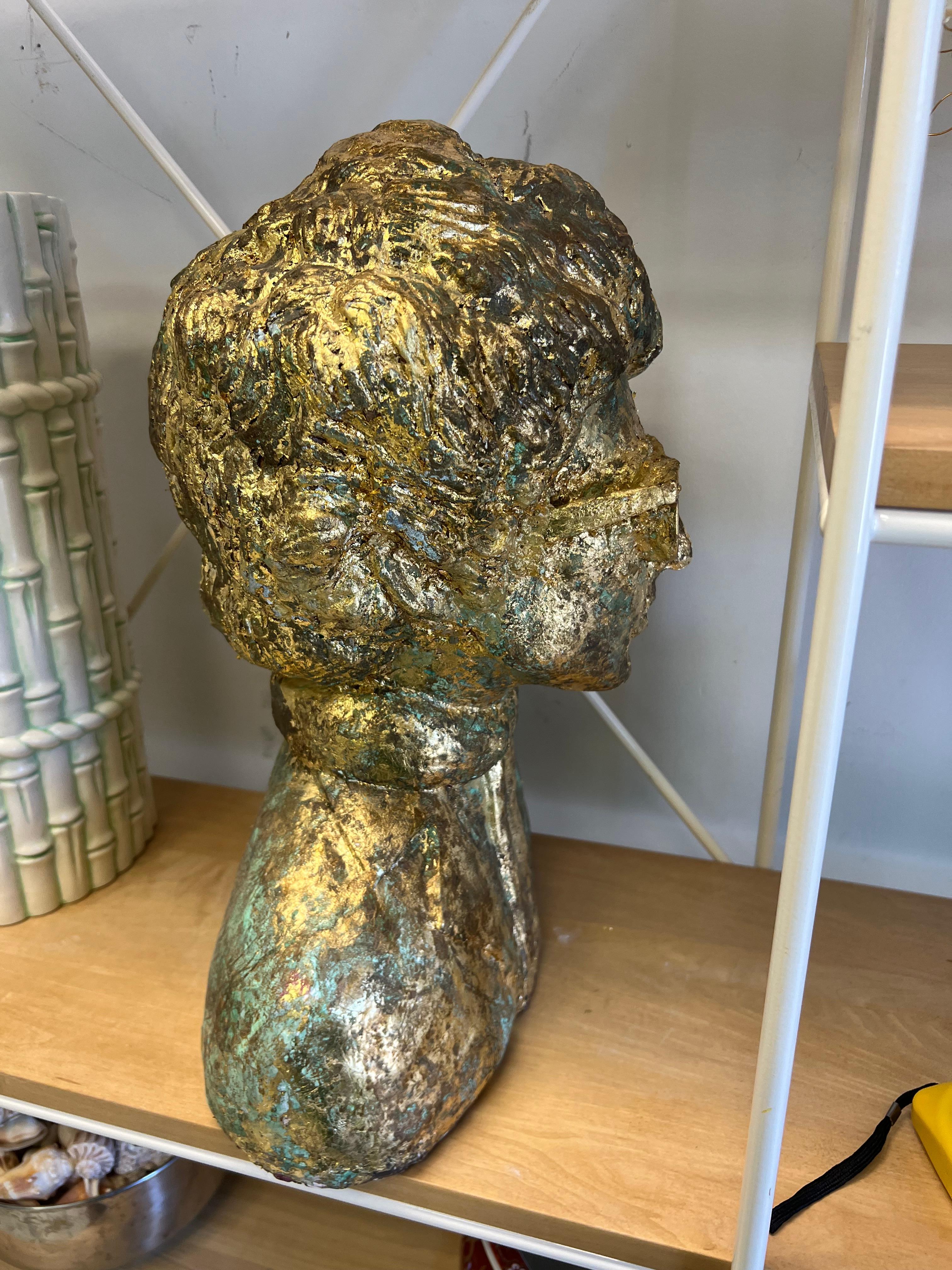 Vintage Folk Art Bob Dylan Bust 5