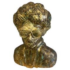 Vintage Folk Art Bob Dylan Bust
