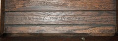 ViNTAGE FOLK ART BRADLEY MADE IN THE USA HAND CARVED OAK ARTS & CRAFTS ARMCHAIR