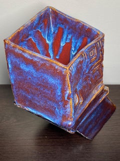 Vintage Folk Art Brutalist Flower Vase, 1970s