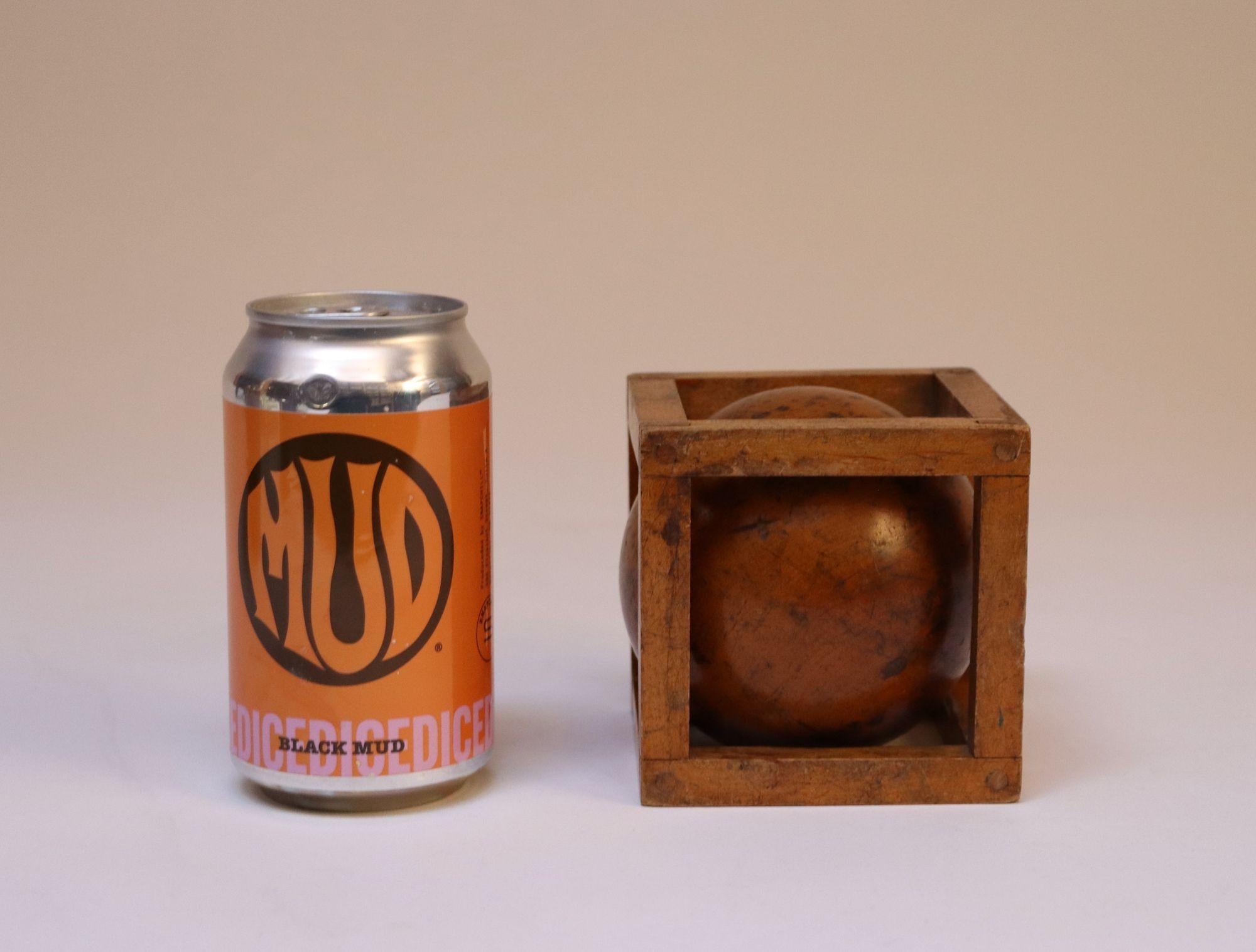 Vintage Folk Art Carved 'Ball in Cage' Whimsy 5