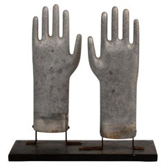Vintage Folk Art Cast Metal Glove Molds