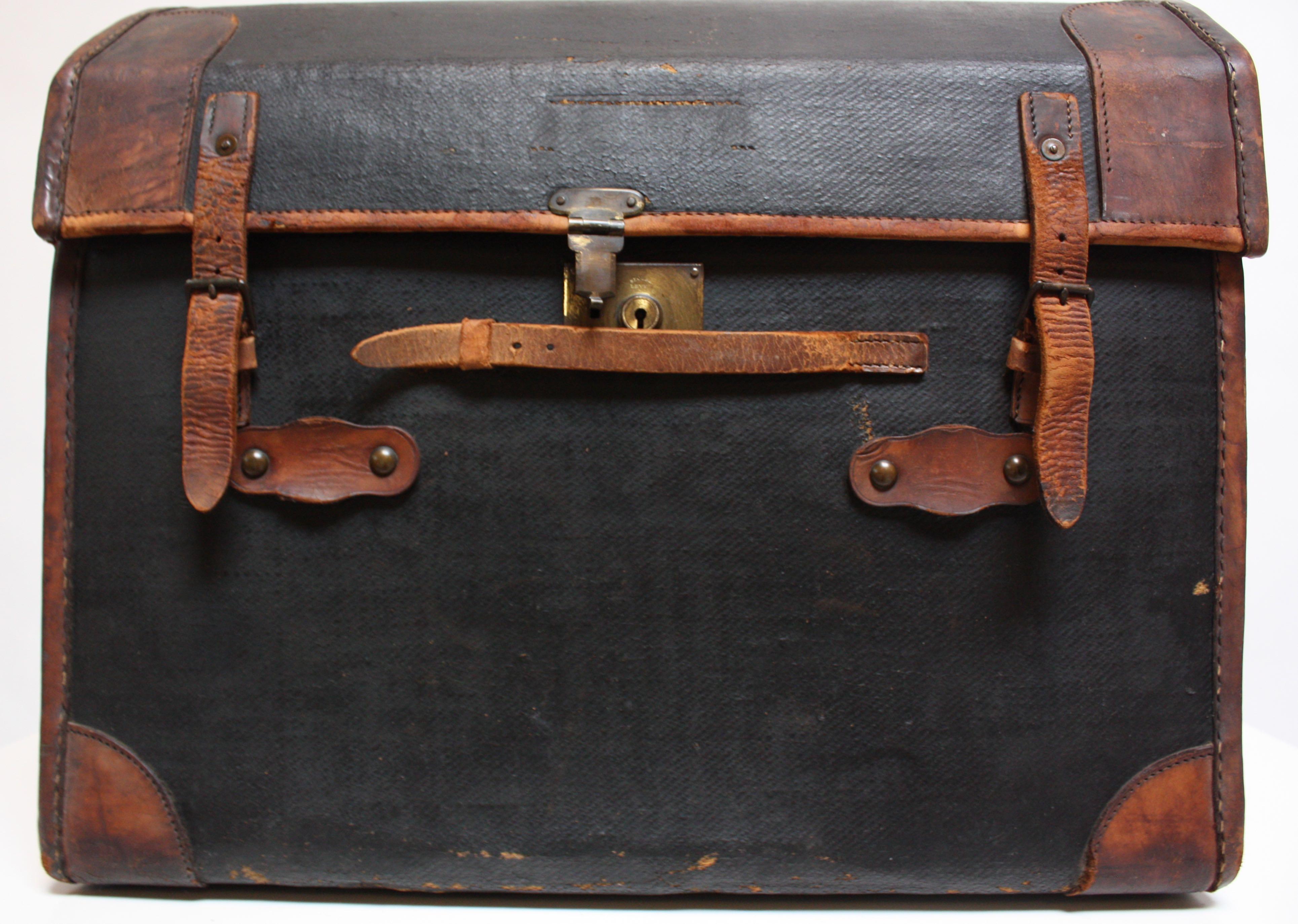 antique dome top steamer trunk