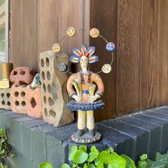 Vintage Folk Art Estremoz Clay World Heritage Figurine Portugal by Jose Moreira