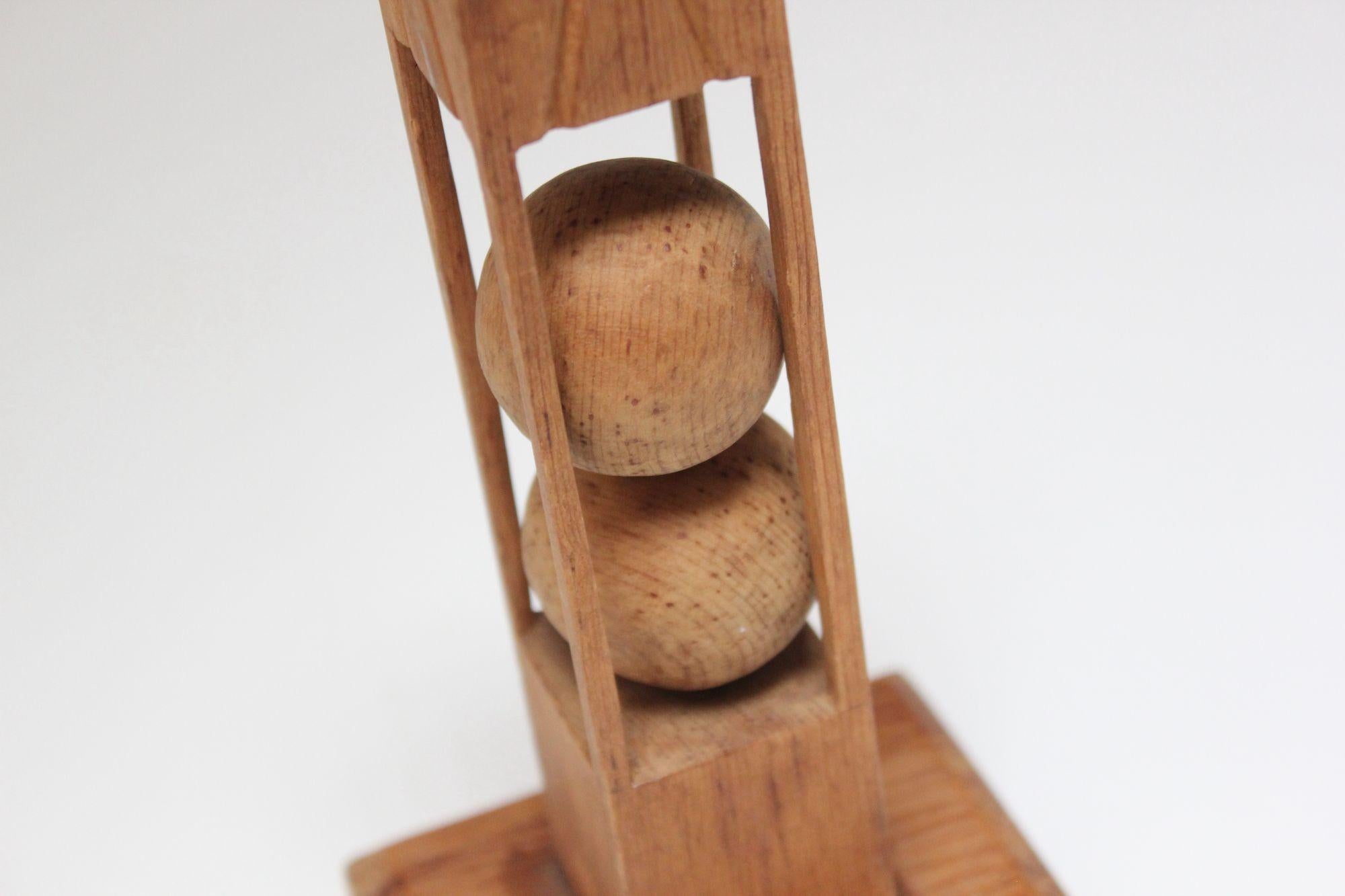Vintage Folk Art Hand-Carved 