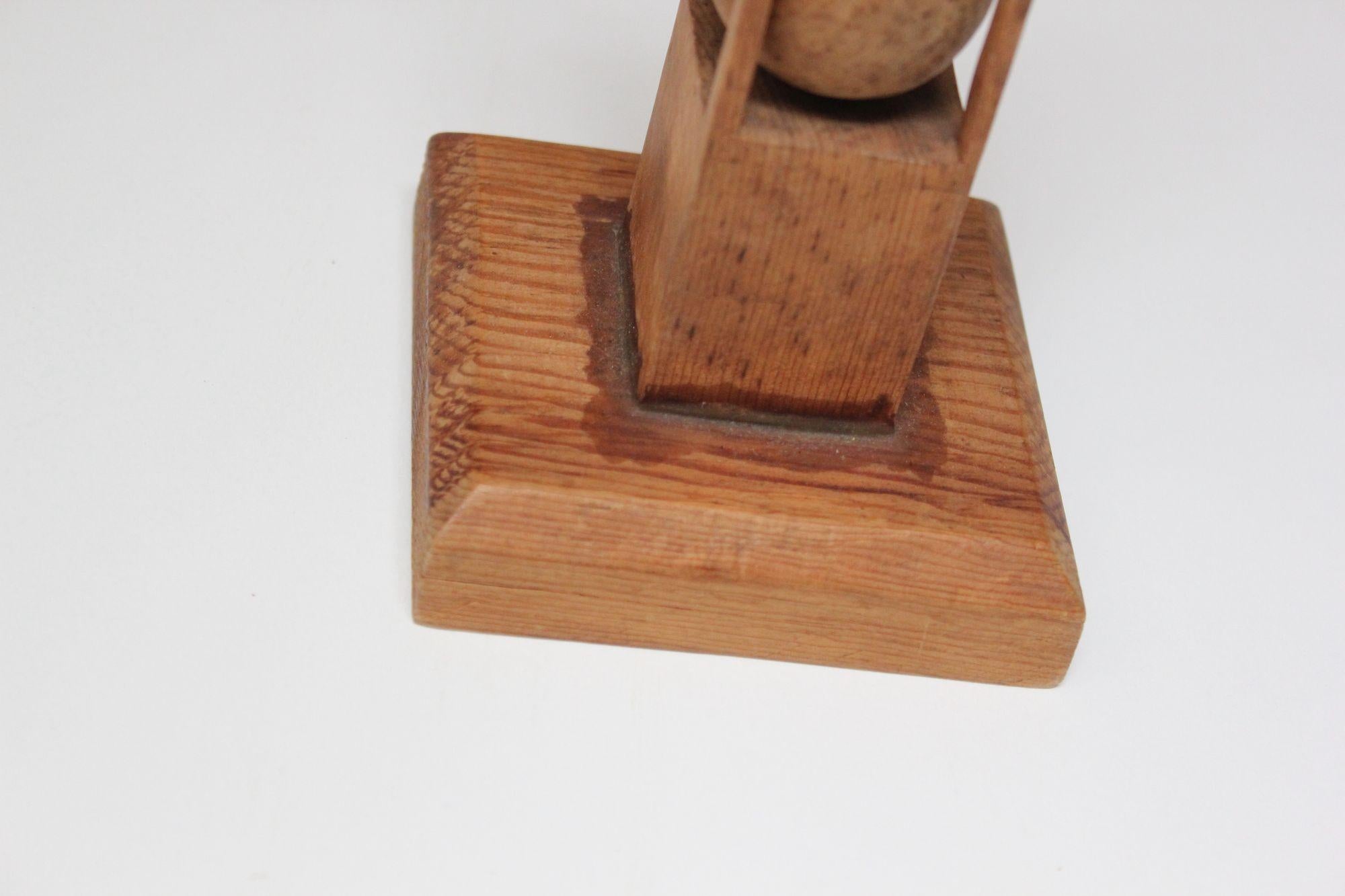 Vintage Folk Art Hand-Carved 