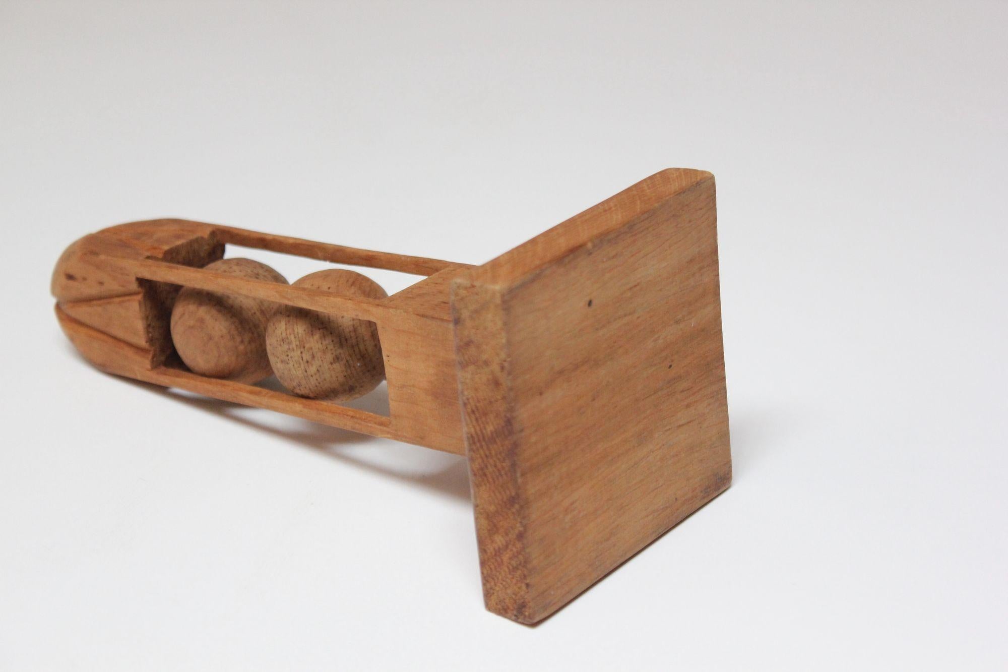 Vintage Folk Art Hand-Carved 
