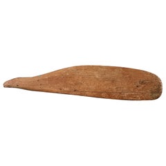 Vintage Folk Art Hand geschnitzt Driftwood Whale Skulptur oder Türstopper