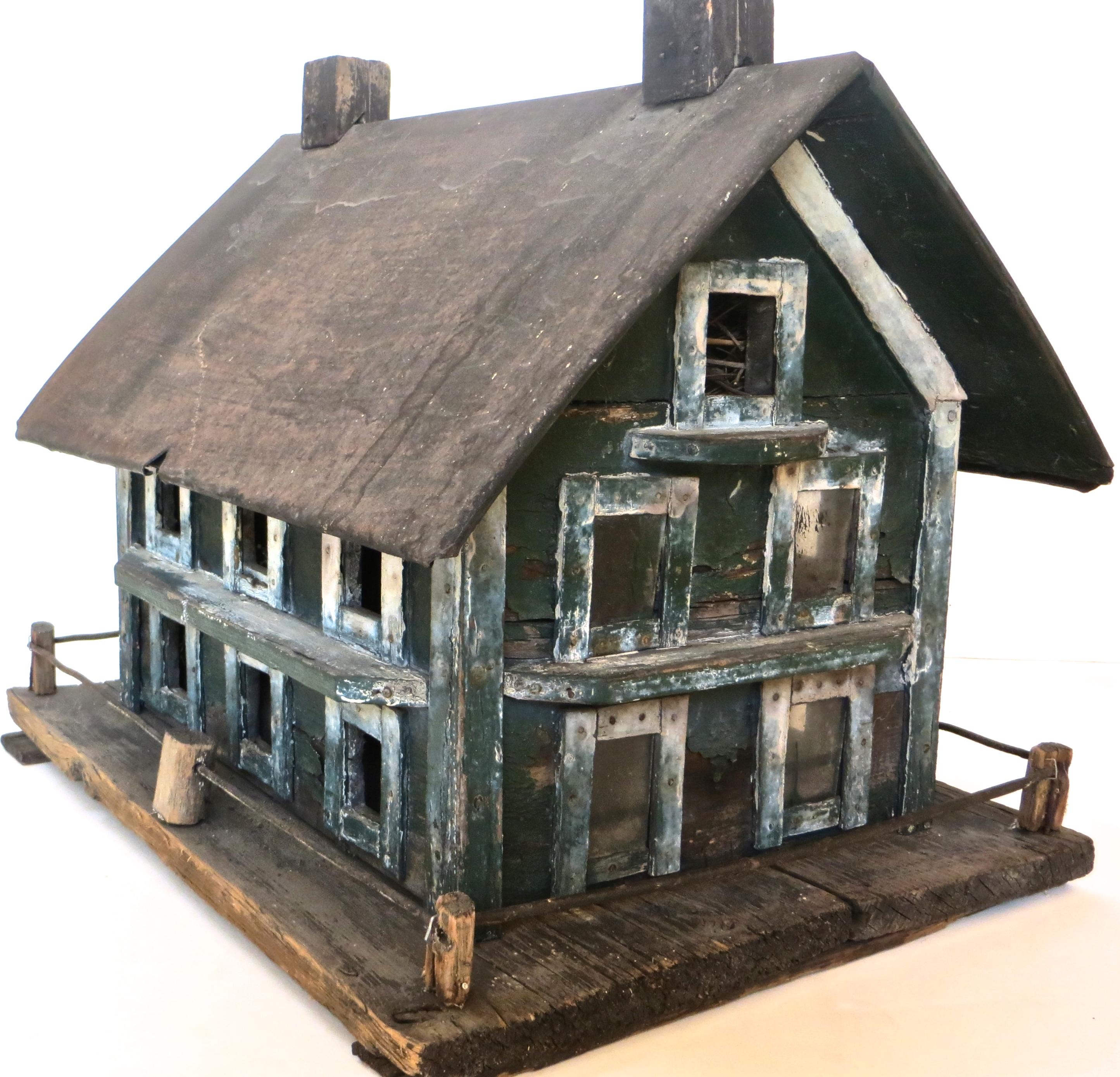 Vintage Folk Art Martin Bird House, American, circa 1920s In Good Condition For Sale In Incline Village, NV