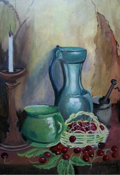 Vintage Folk Art Painting on Panel - 'Odd's & Sod's by Winifred' - 20th Century