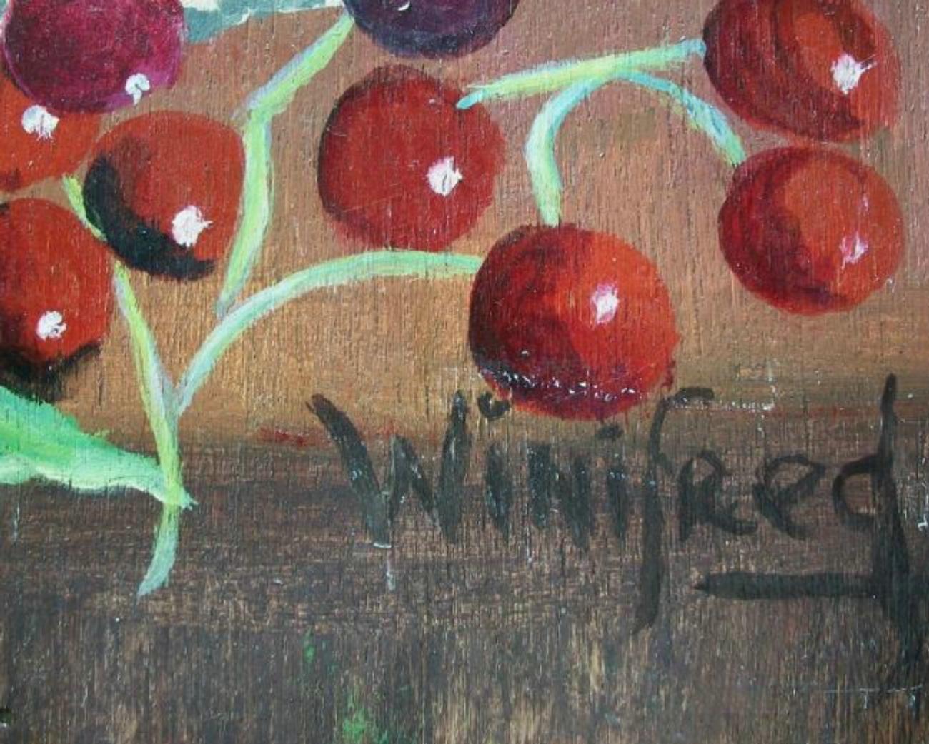 Canadese Pittura folkloristica d'epoca su pannello - 'Odd's & Sod's by Winifred' - 20° Secolo in vendita