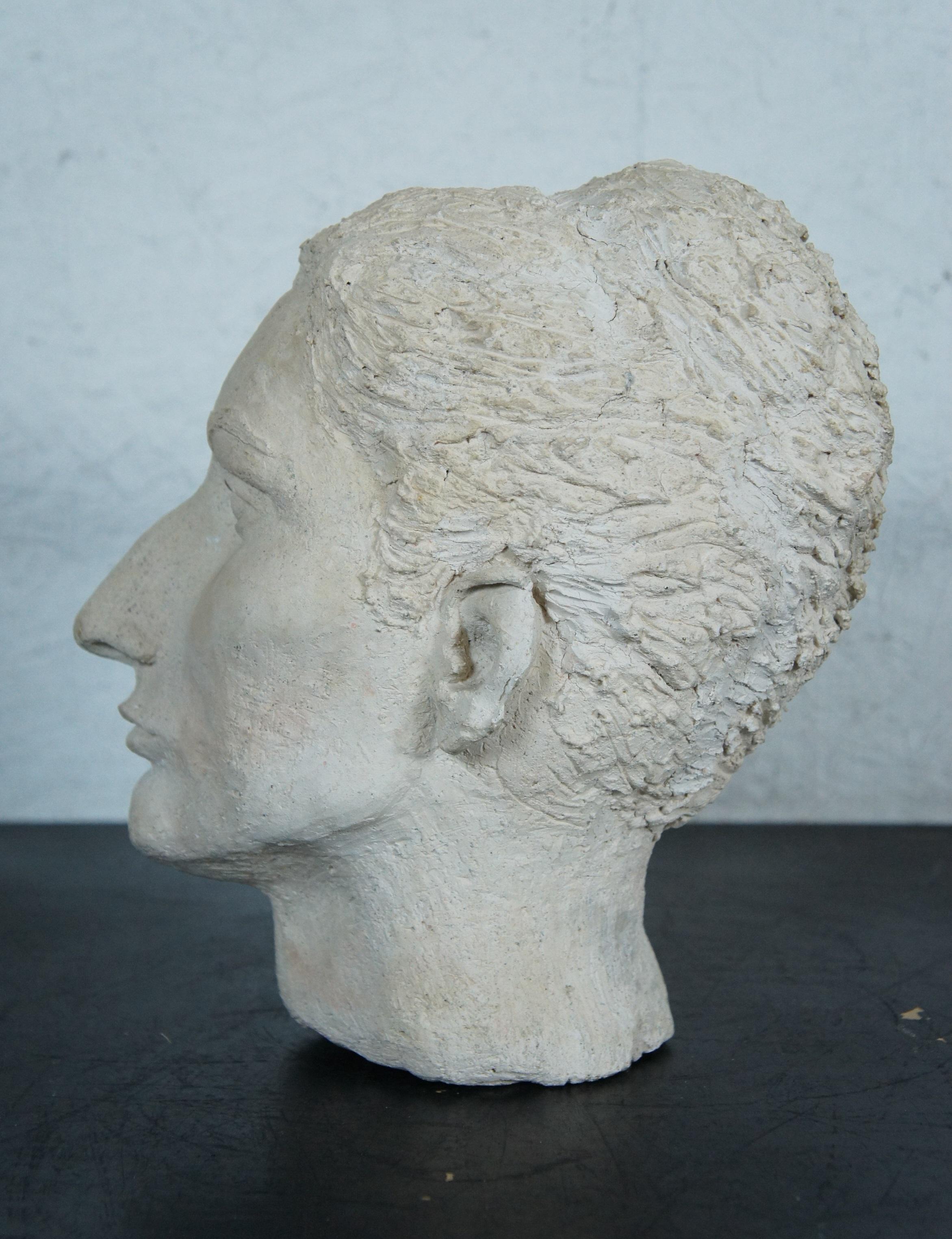 Escultura clásica de escayola con cabeza de busto de mujer de 11 pulgadas en Bueno estado para la venta en Dayton, OH