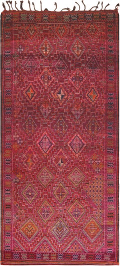 Tappeto marocchino viola in stile folk vintage della Nazmiyal Collection, 183 cm x 366 cm