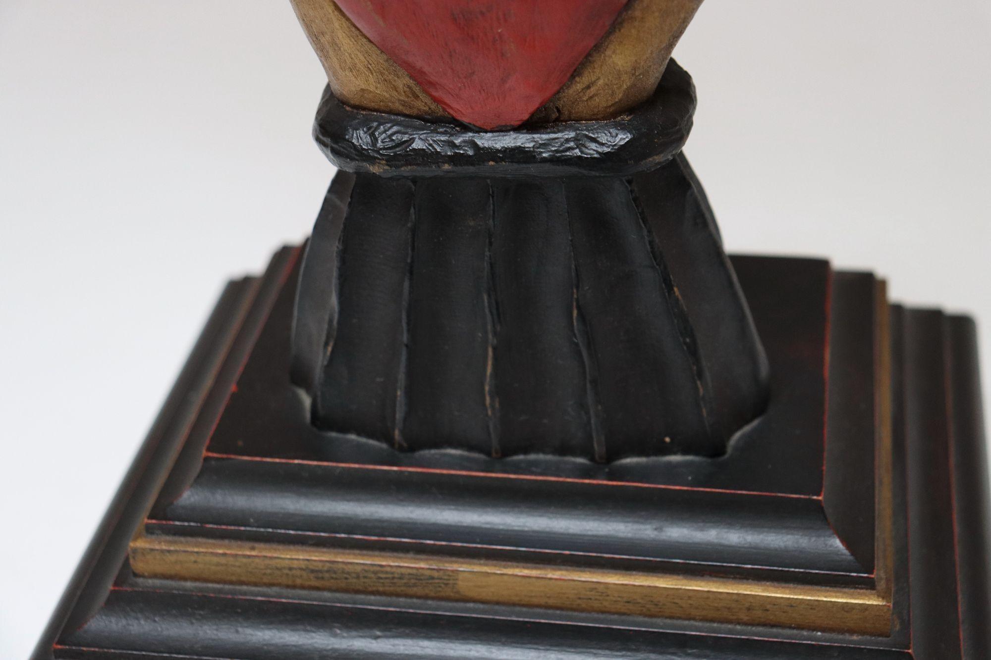Geschnitzte Fraternal Odd Fellows Heart in Hand-Tischlampe, Volkskunststil, Vintage im Angebot 10