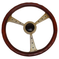Volante Vintage Folk Art de Madera Tallado y Pintado a Mano