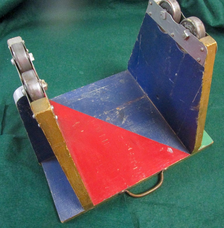 Vintage Folk Art Wooden Raffle Drum Lottery Ticket Spinner with Orginal