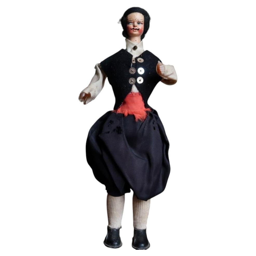 Vintage Folk Costume Character Doll, Alsatian Male, Mid-20th Century - 2C135