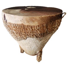 Art populaire Musique Danse Tambour Peau de chèvre Wood Table