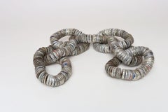 Vintage Folk / Tramp Art Bottle Cap Chain Link Sculpture