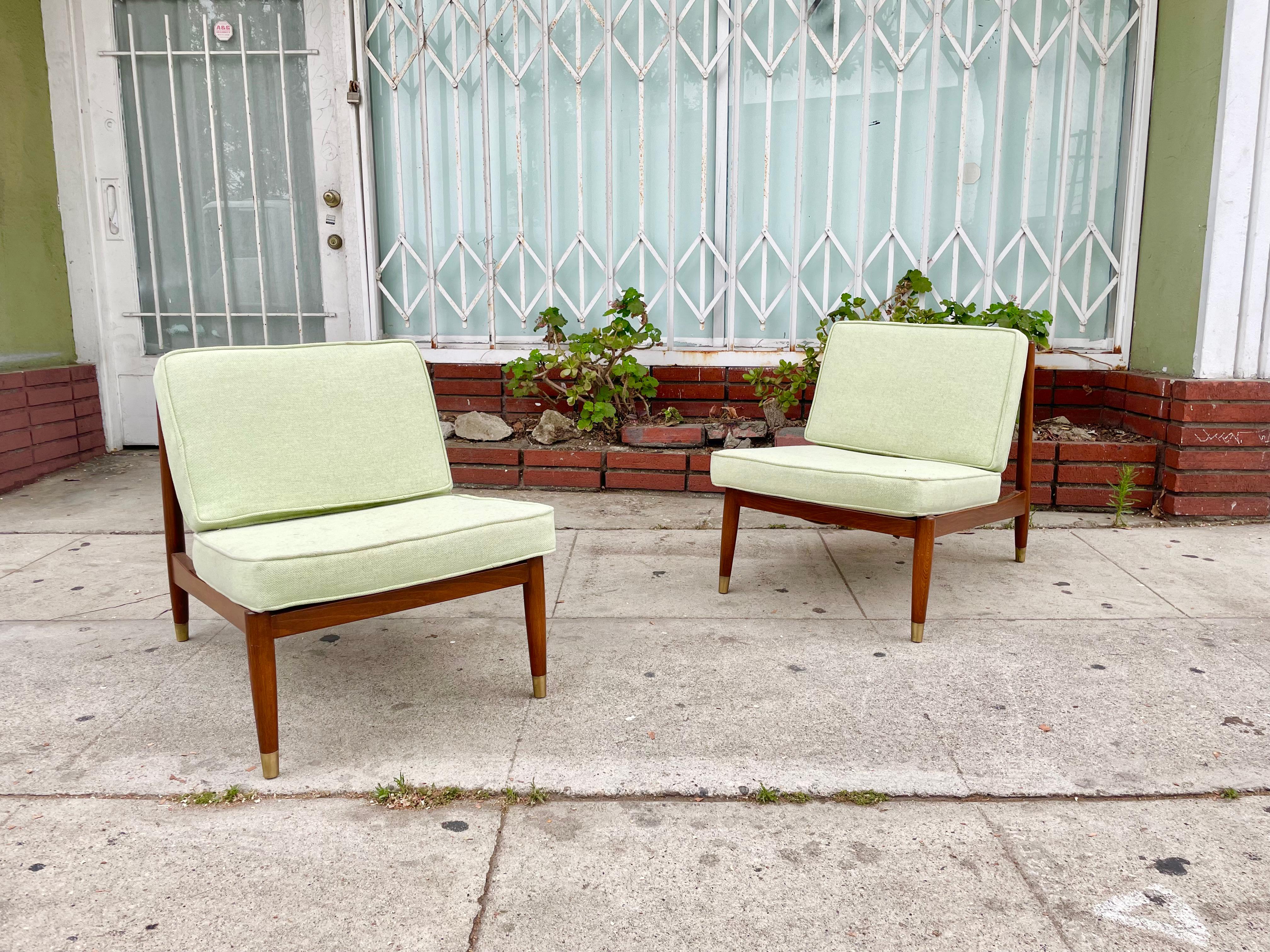 Mid-Century Modern Vintage Folke Ohlsson Slipper Lounge Chairs for Dux