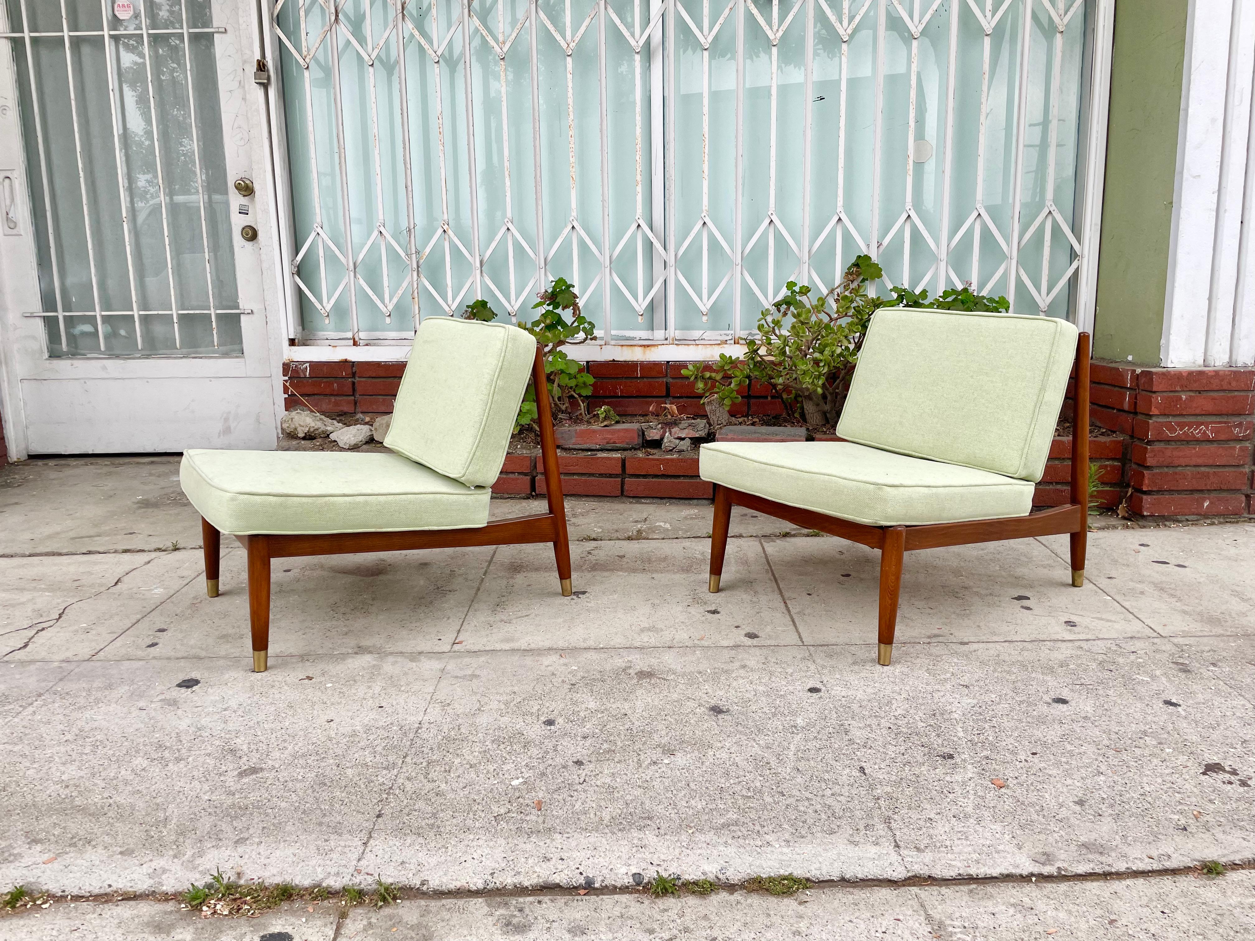 Swedish Vintage Folke Ohlsson Slipper Lounge Chairs for Dux