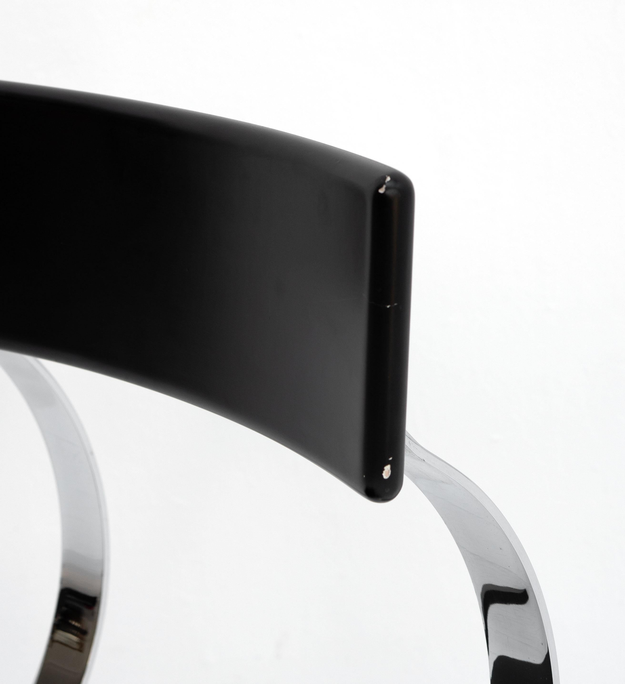 Stainless Steel Vintage Follia chair by Giuseppe Terragni for Zanotta For Sale