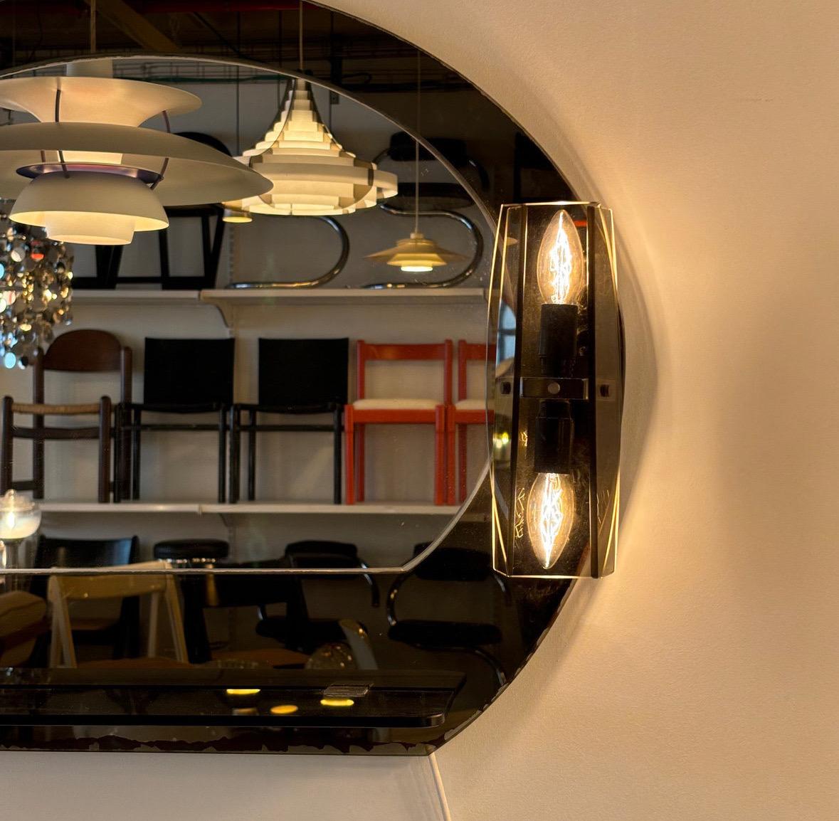 Miroir Fontana Arte de Luigi Fontana, 1970, Italie Bon état - En vente à Tel Aviv-Yafo, Tel Aviv District