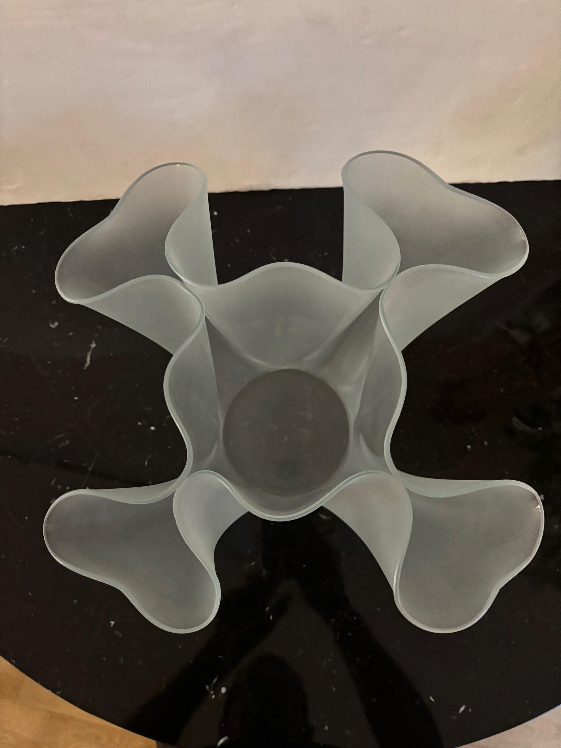 Vaso scultura in vetro 