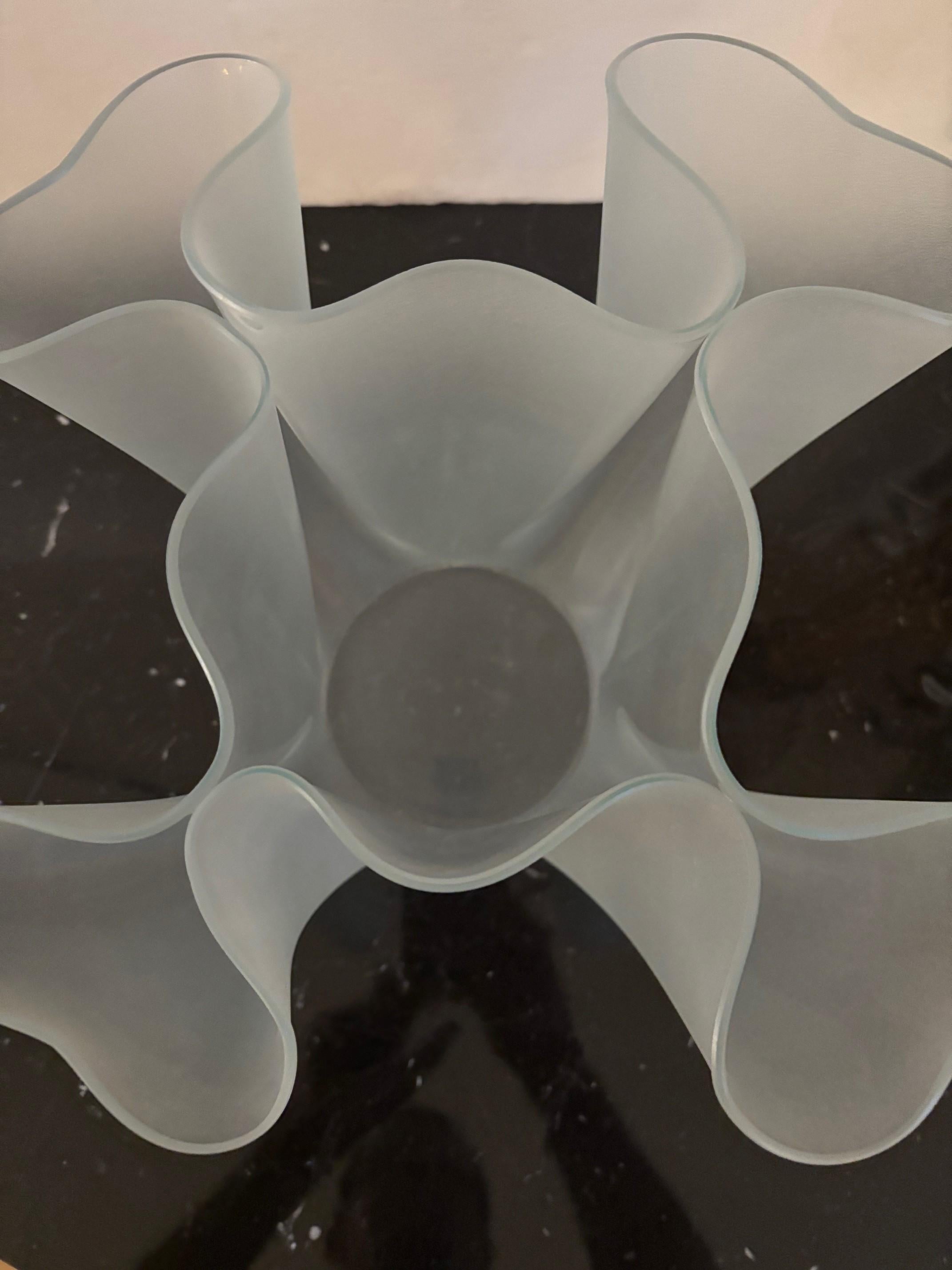 Vaso scultura in vetro 