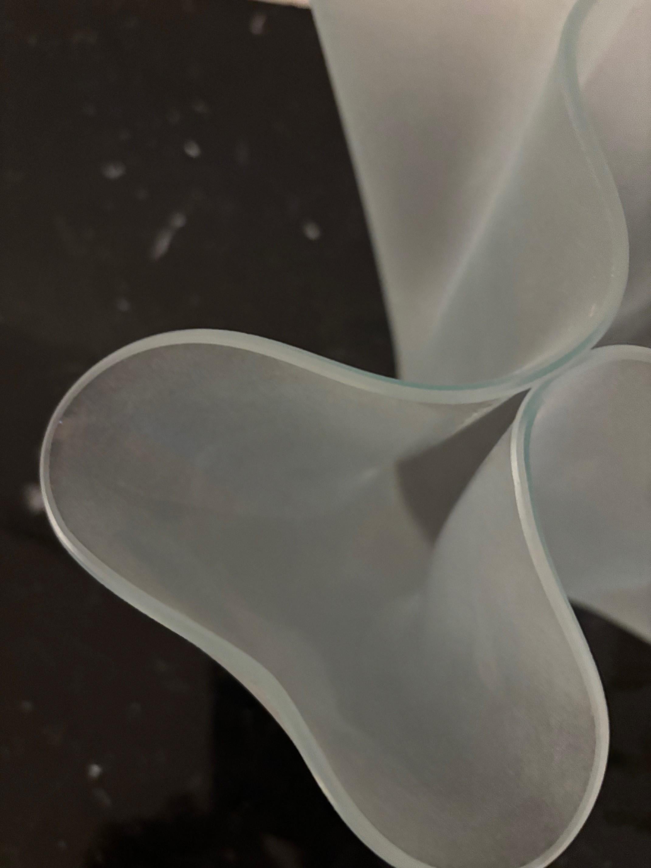 Vaso scultura in vetro 