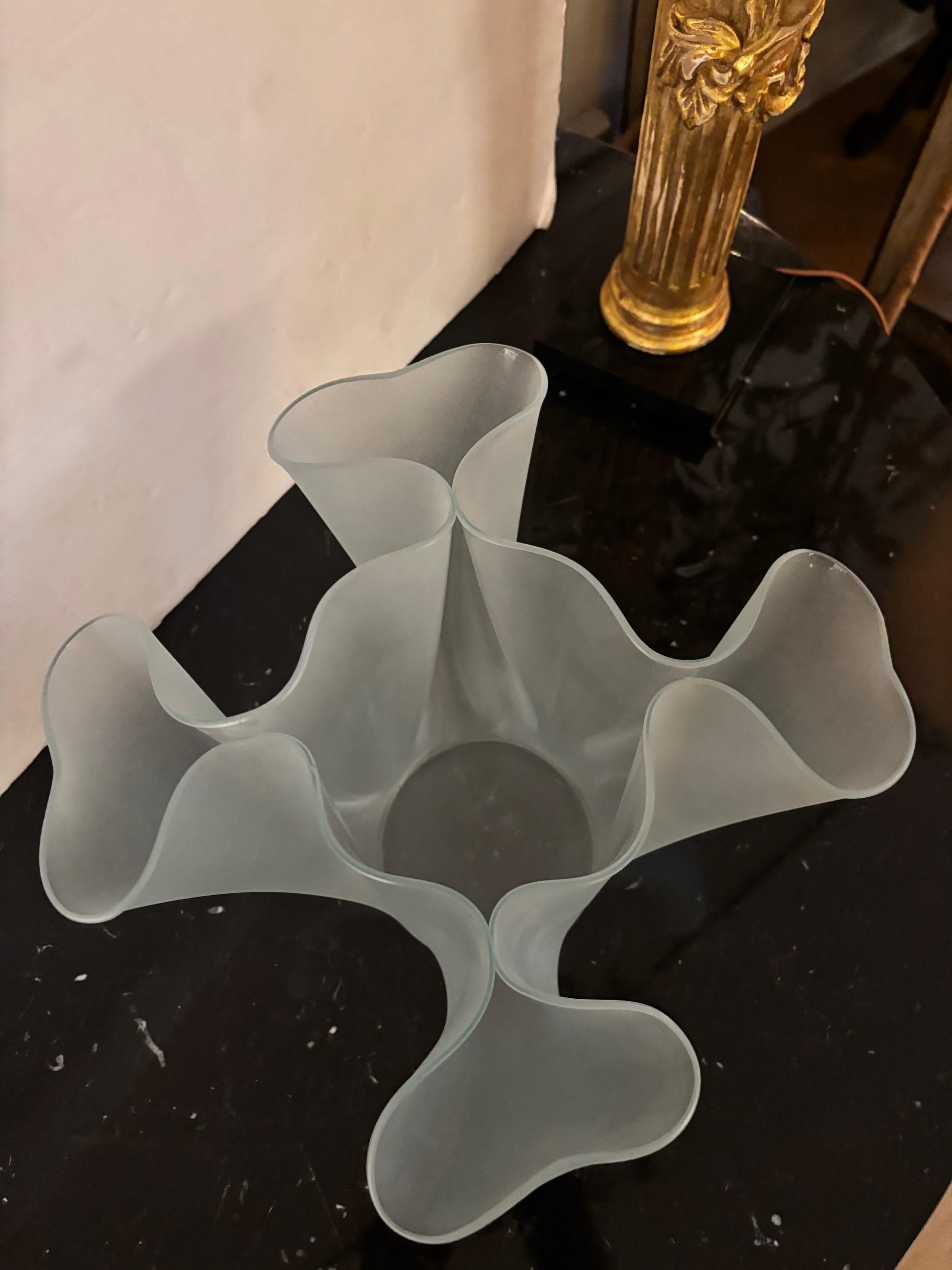 Vaso scultura in vetro 