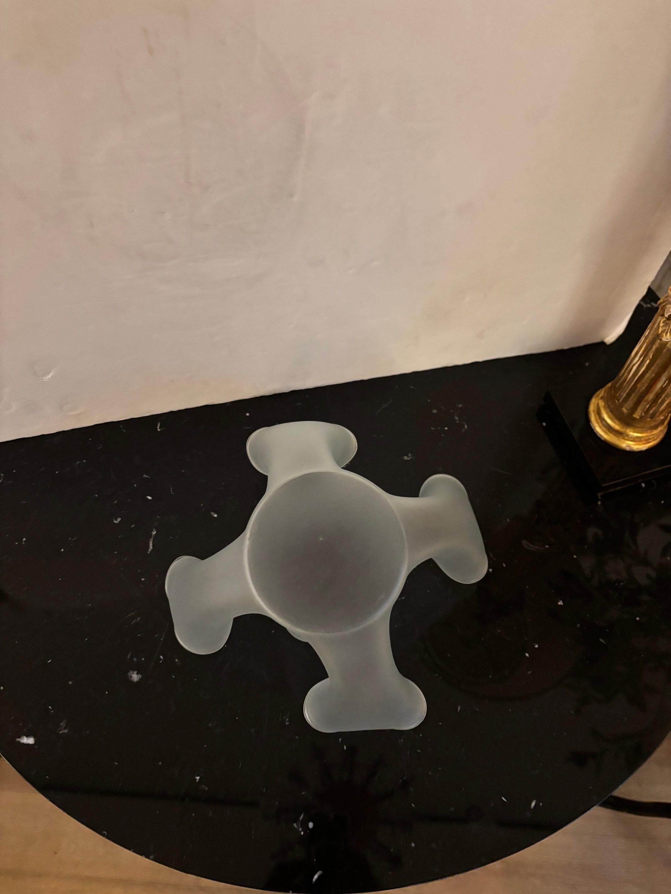 Vaso scultura in vetro 