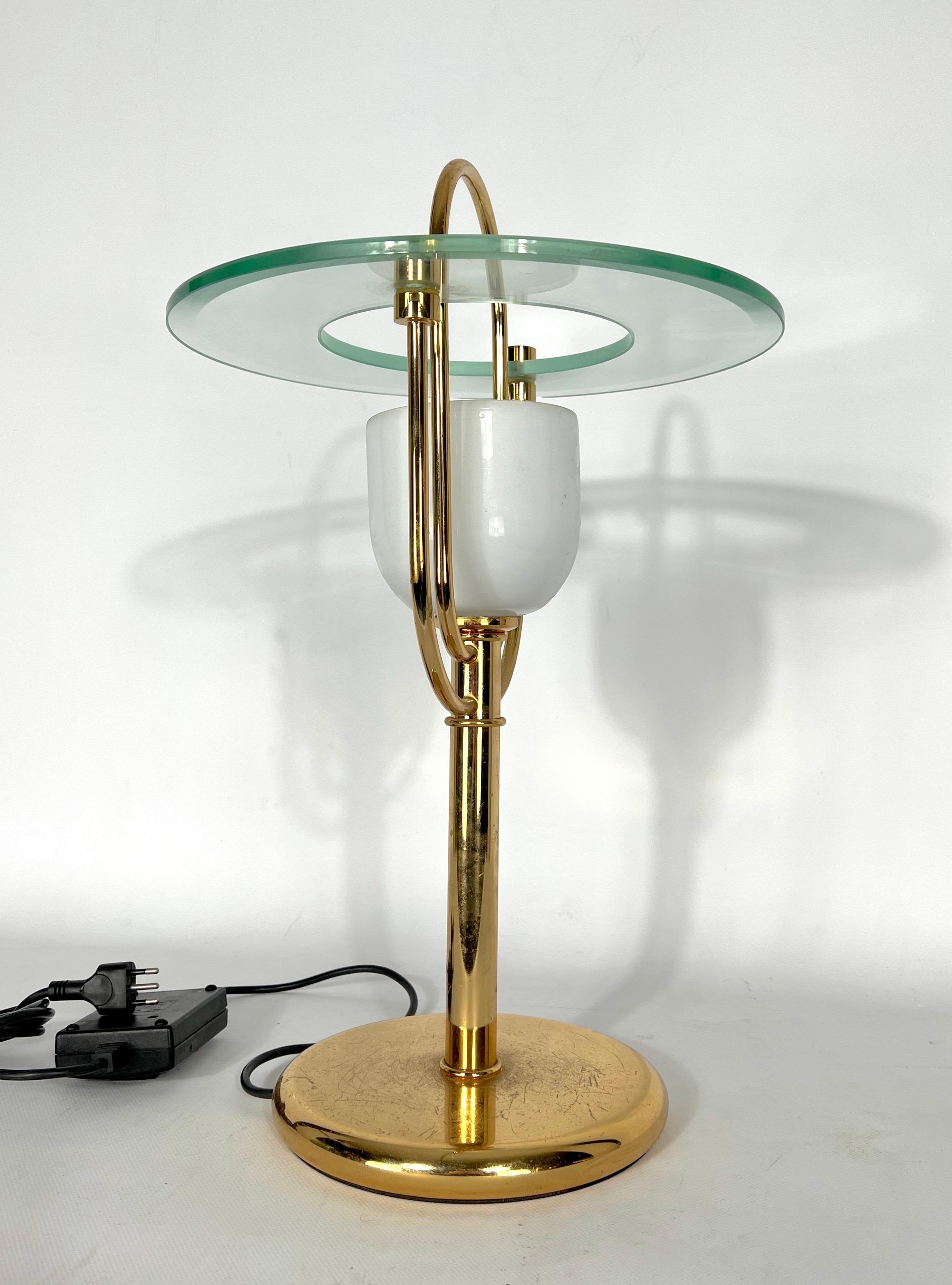 Vintage Fontana Arte Style Table Lamp from 70s For Sale 3
