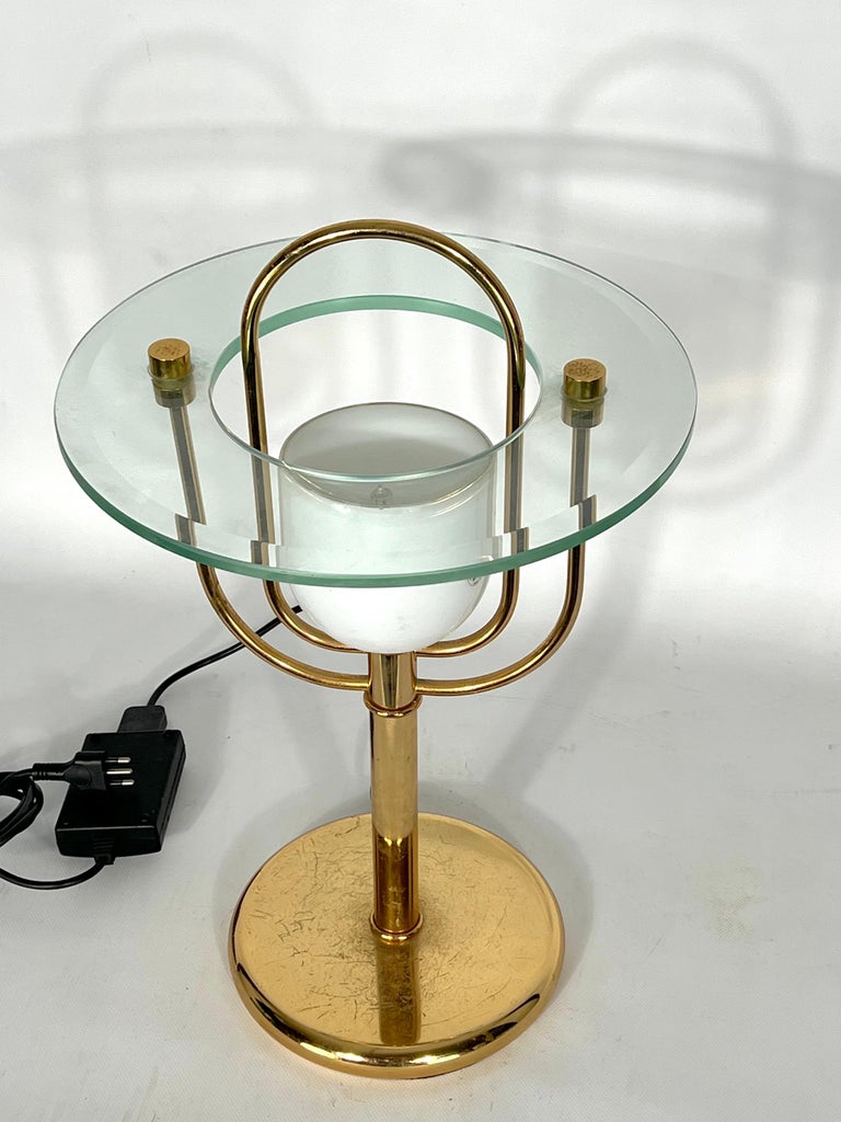 Vintage Fontana Arte Style Table Lamp from 70s For Sale at 1stDibs