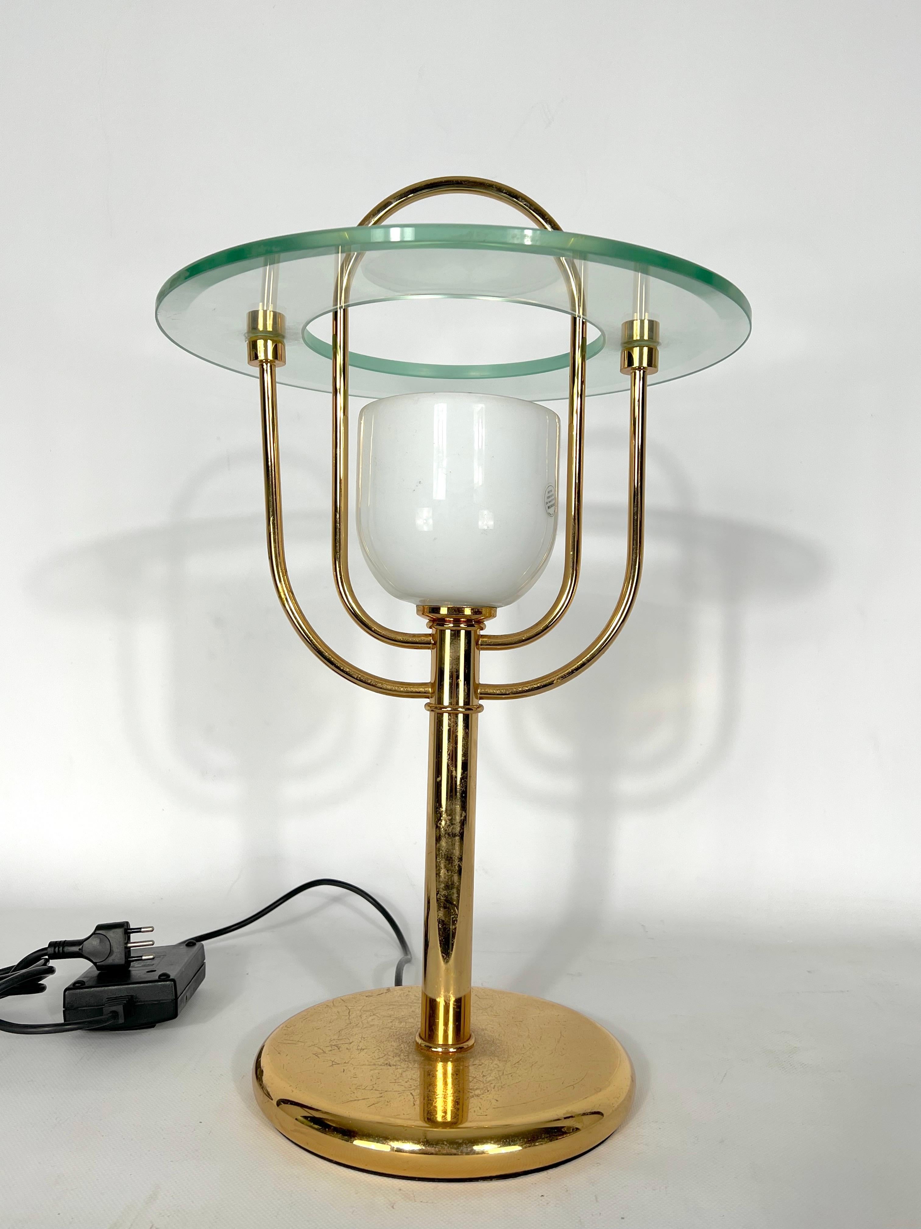 Vintage Fontana Arte Style Table Lamp from 70s For Sale 1
